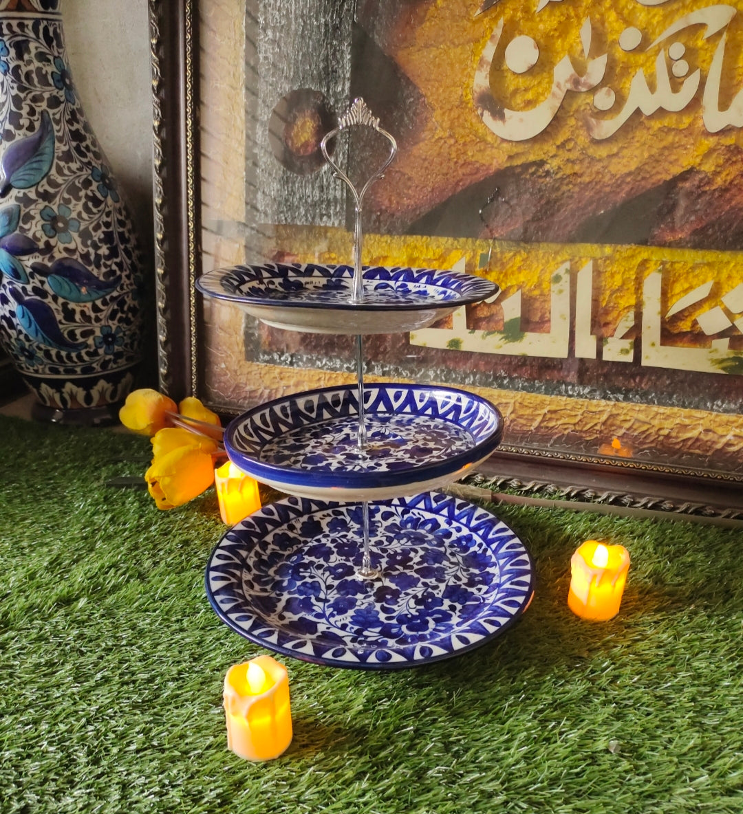 Ceramic Handmade Customized Dinner Set | 10 Men Set | Sareena Design | 65 Pcs