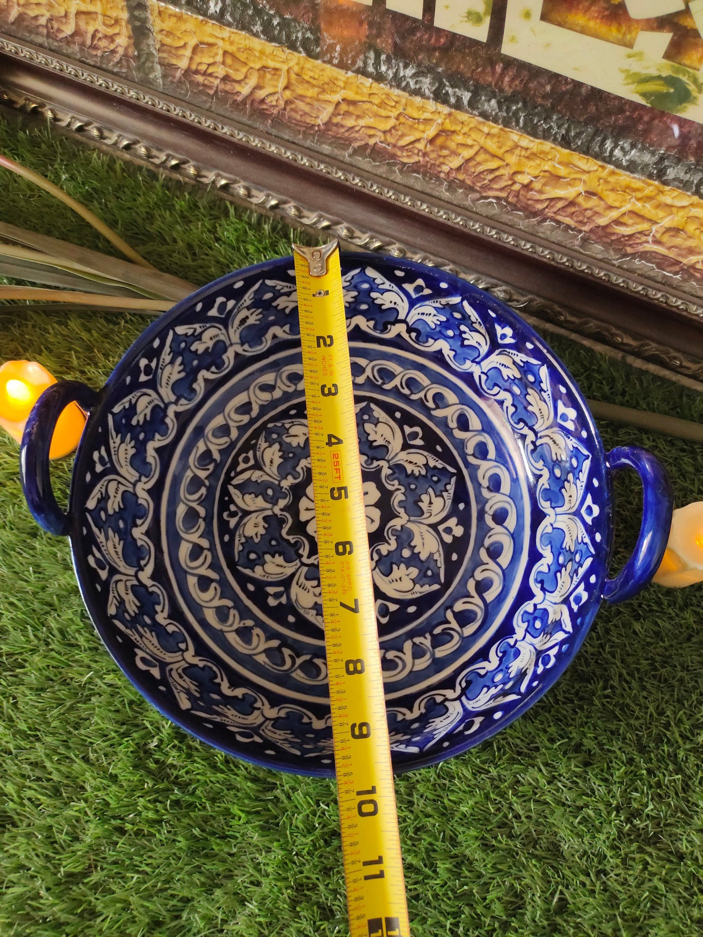 Ceramic Handmade Handle Karahi | Ghauri Design | Size 10 inch