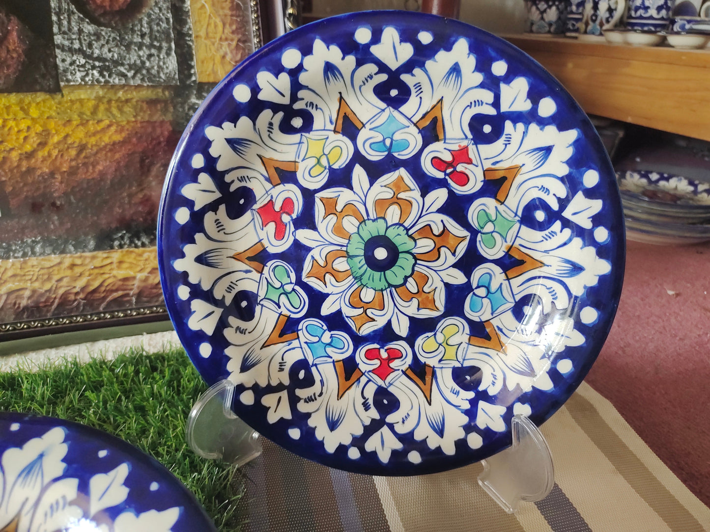 Ceramic Handmade Half Plate TRD MULTI | SIZE 8 INCH