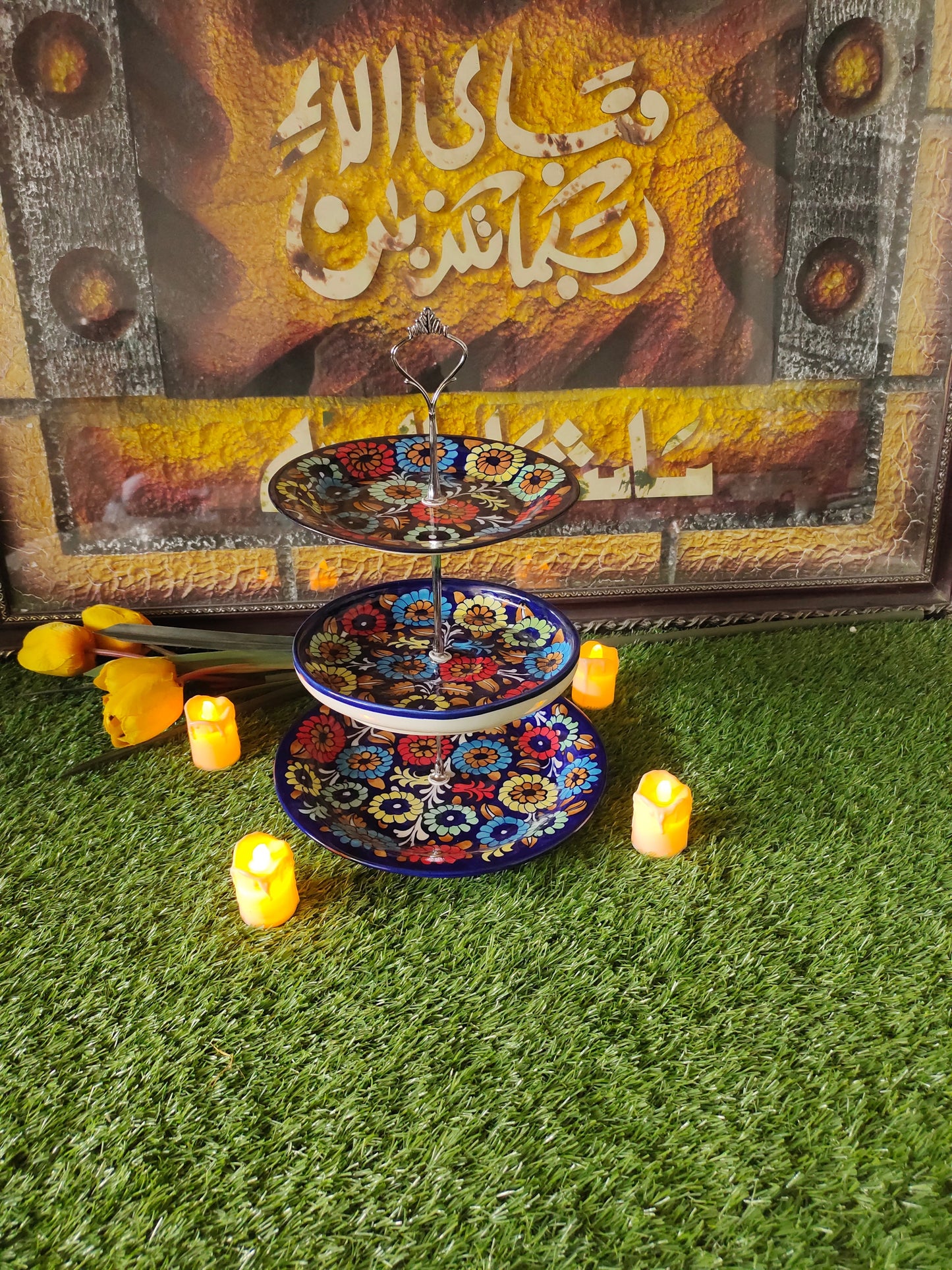 Ceramic Handmade Customized 3 tier Cake Stand Set | Organizer | J Design
