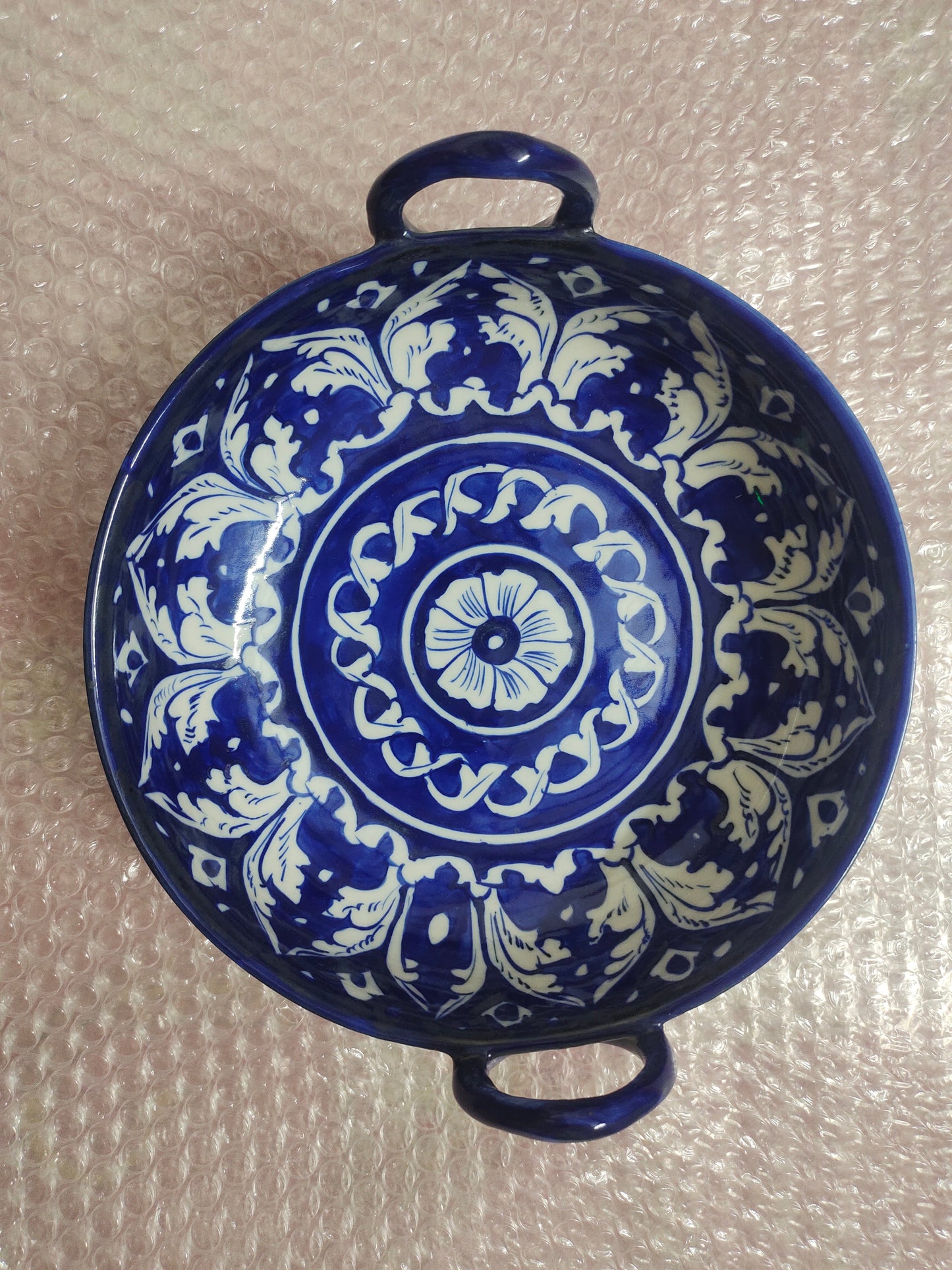 Ceramic Handmade Handle Karahi | Serving Dish size 9 inch
