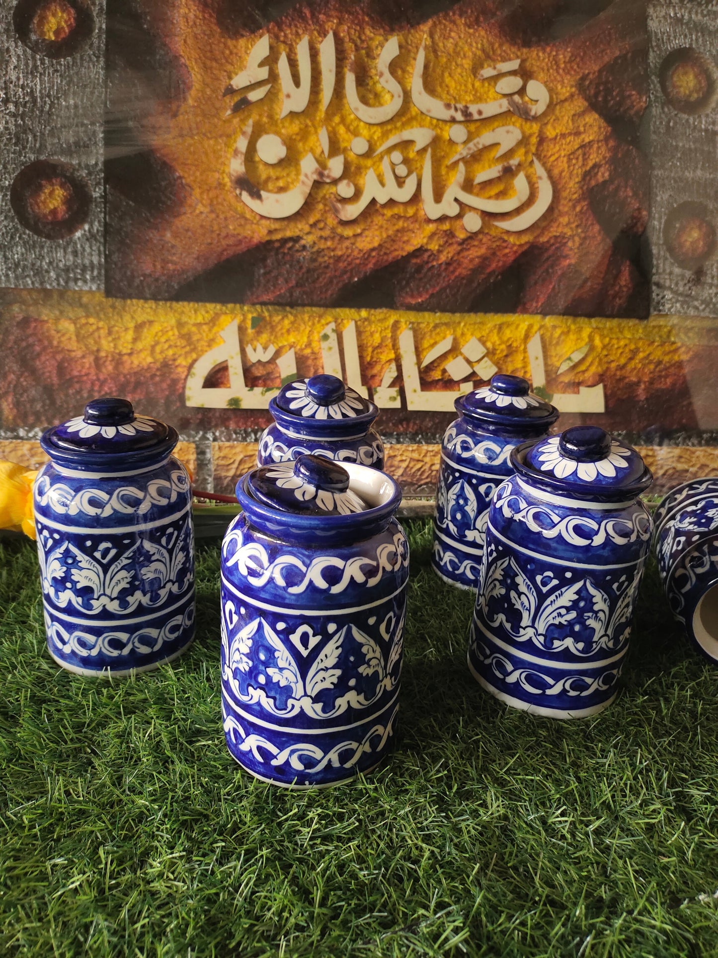 Handmade Cover Jar| Spice Jar | Pickle Jar | Size 6-7 inch approx.