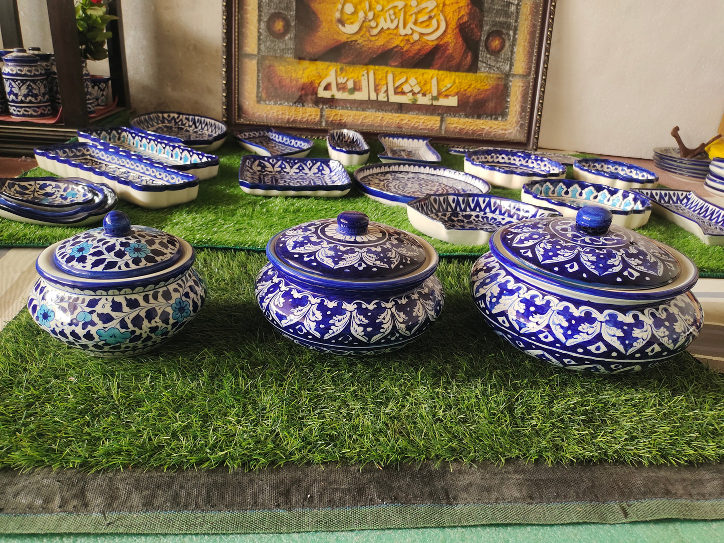 Ceramic Handmade Handies & Pots with Cover - Large Size 8 inch
