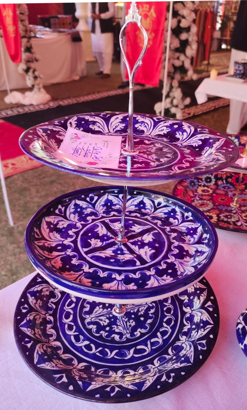 Ceramic Handmade Dinner Set | 10 Men Set | Ghauri Design | 65 Pcs