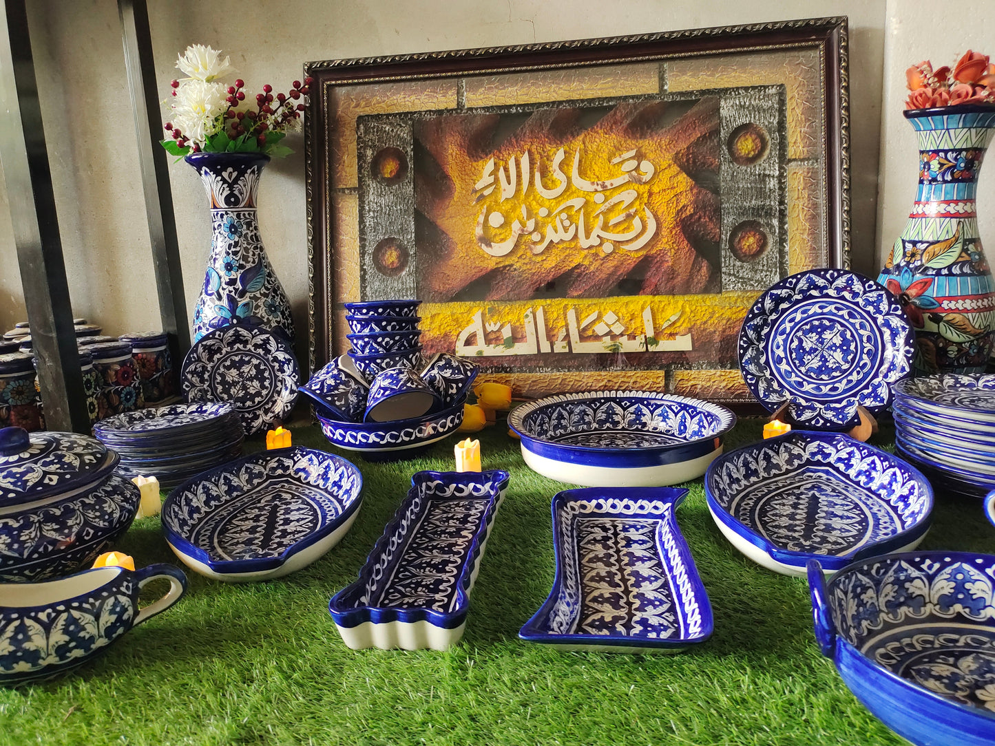 Ceramic Handmade Dinner Set | 10 Men Set | 40 Pcs | Ghauri Design
