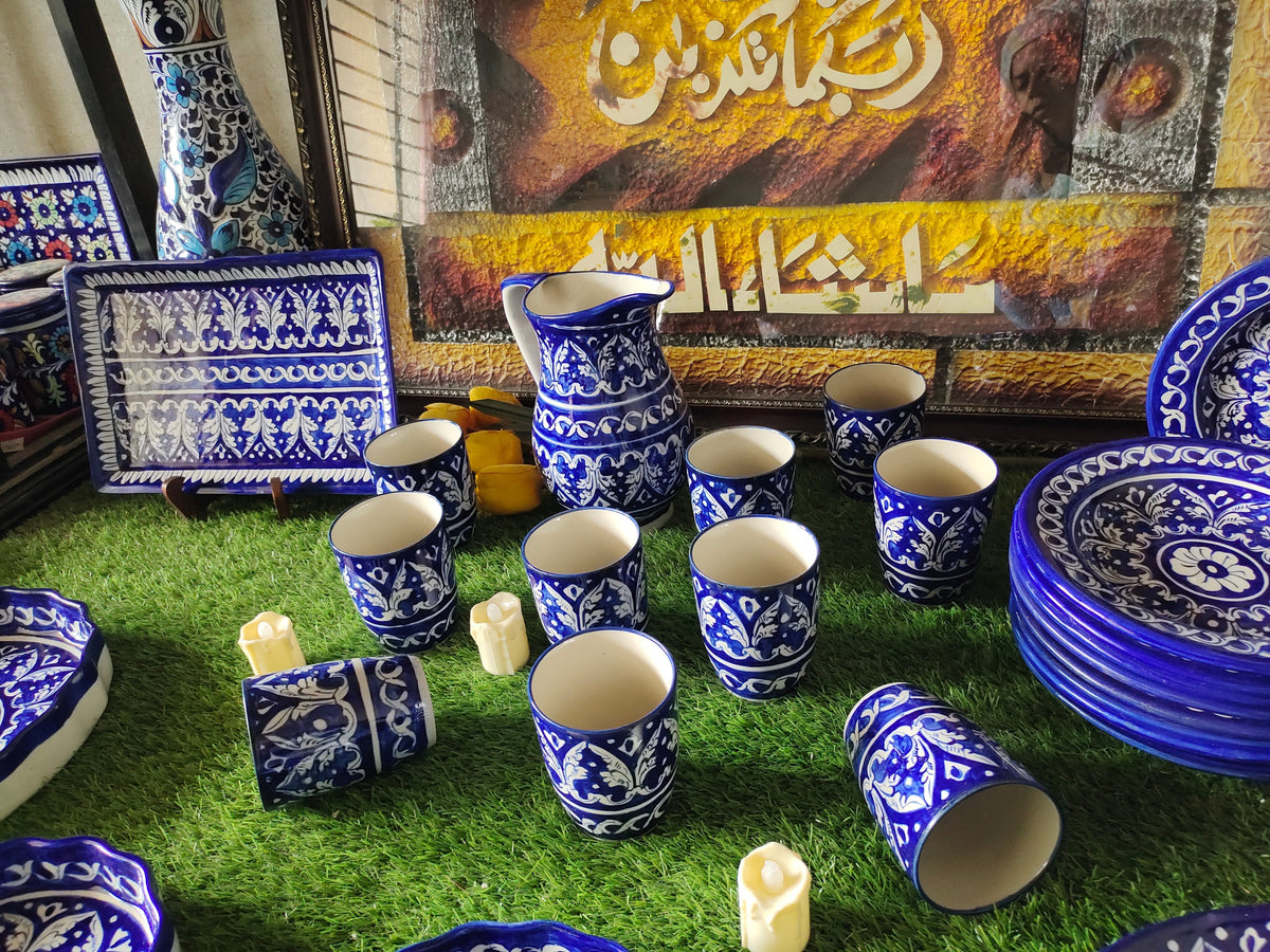 Ceramic Handmade Water Set | Ghauri Design | 9 Pcs set