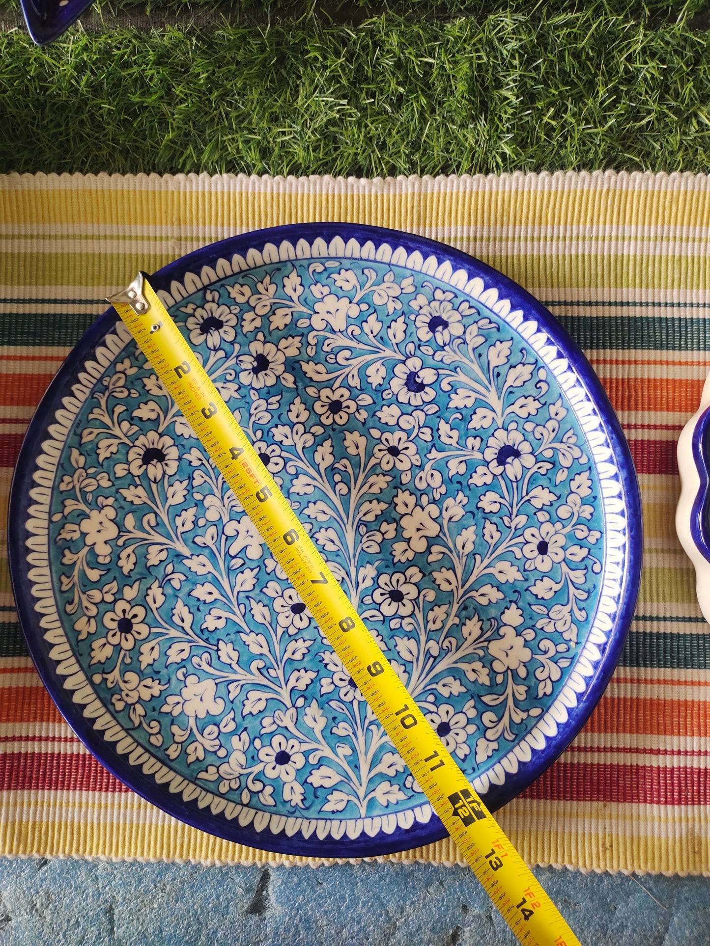 Ceramic Handmade Pizza Dish Platter Size 12 inch