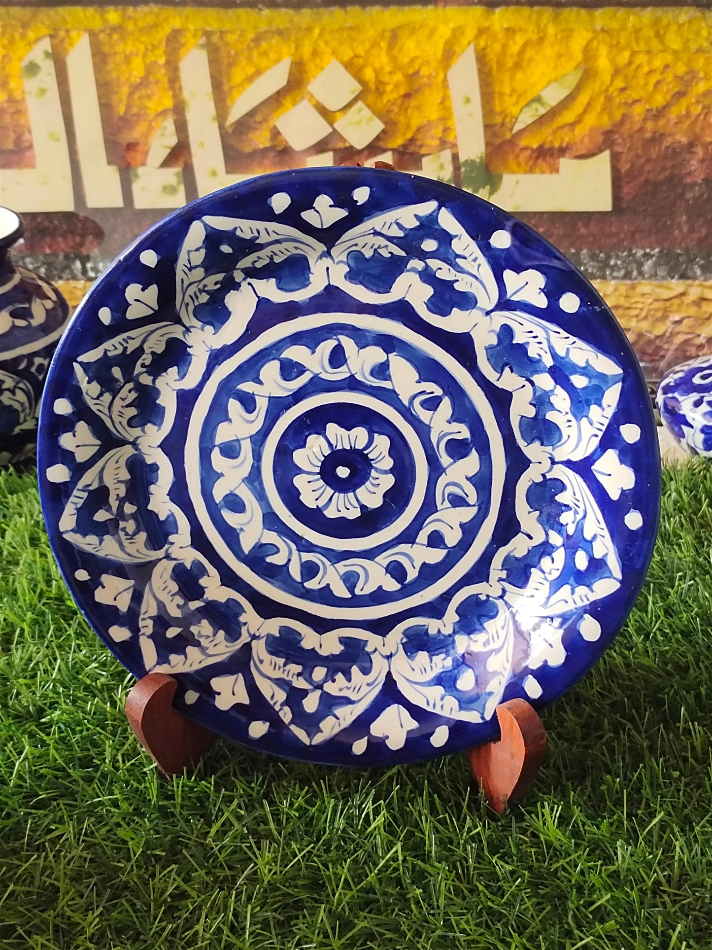 Handmade Ceramic Half Plate (Size 08 inch) | Wall Art | Wall Decor