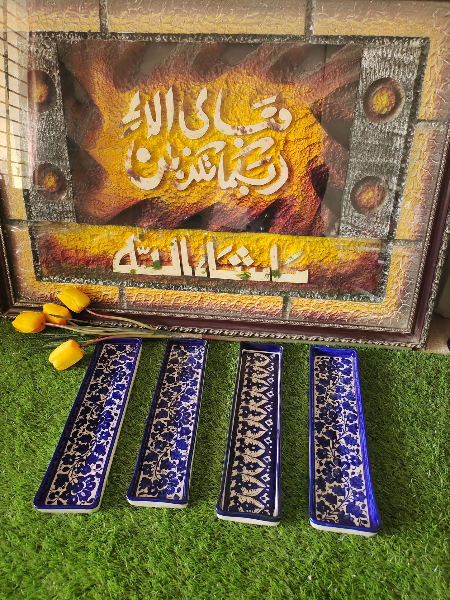 Ceramic Handmade Kabab Dish Long | Size 15 inch