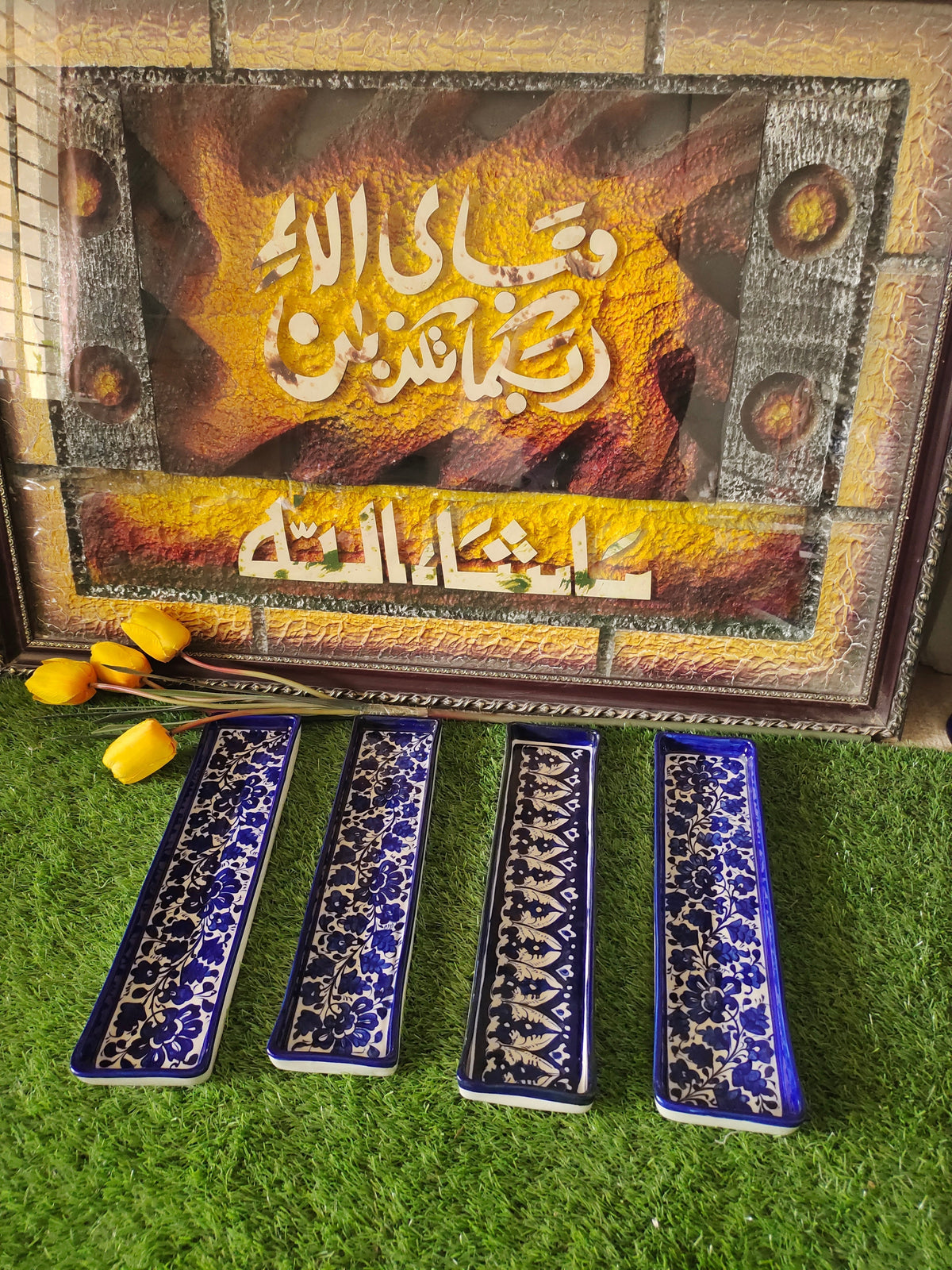 Ceramic Handmade Kabab Dish Long | Size 15 inch