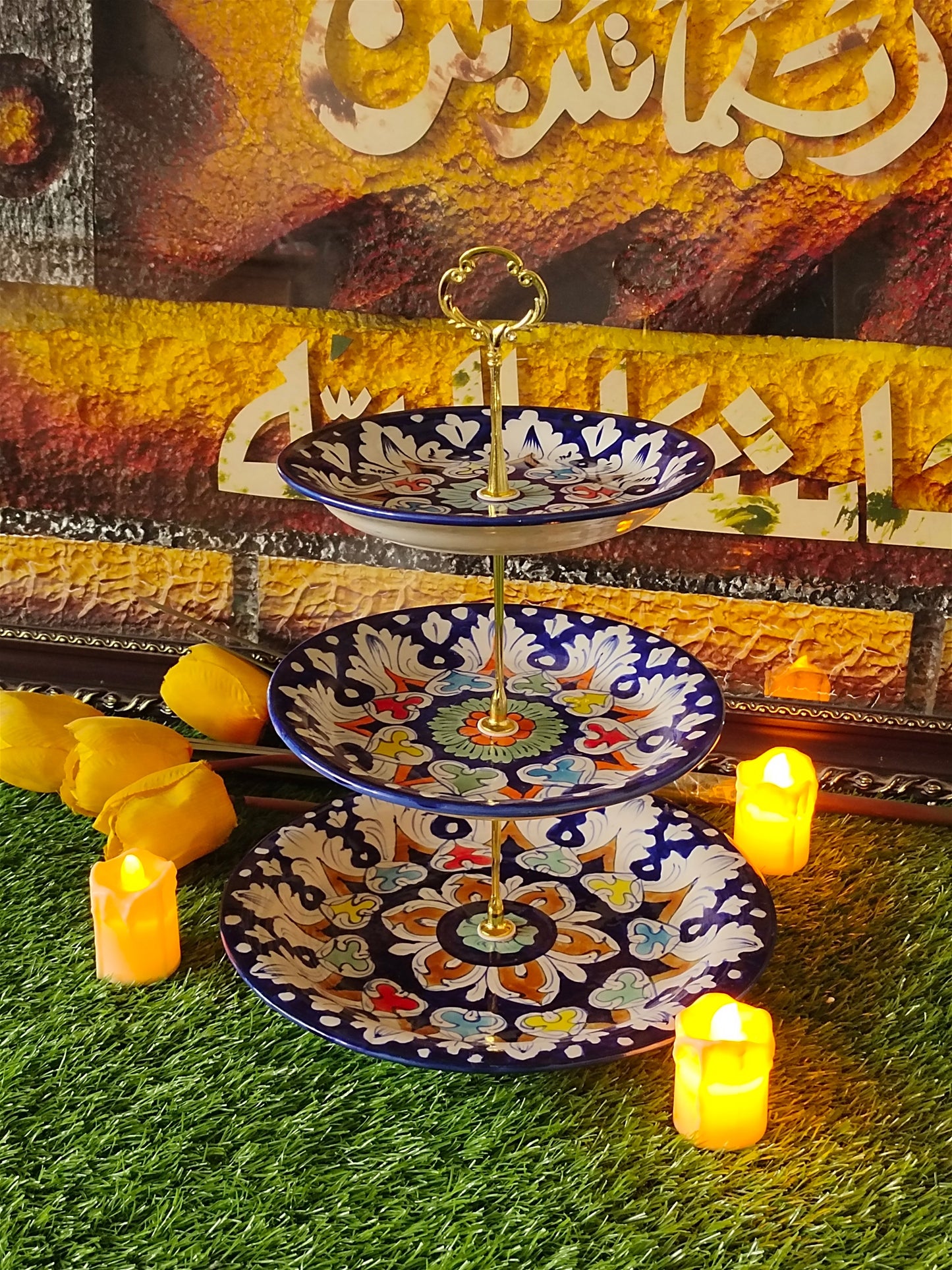 Ceramic Handmade Customized 3 Tiers Cake Set