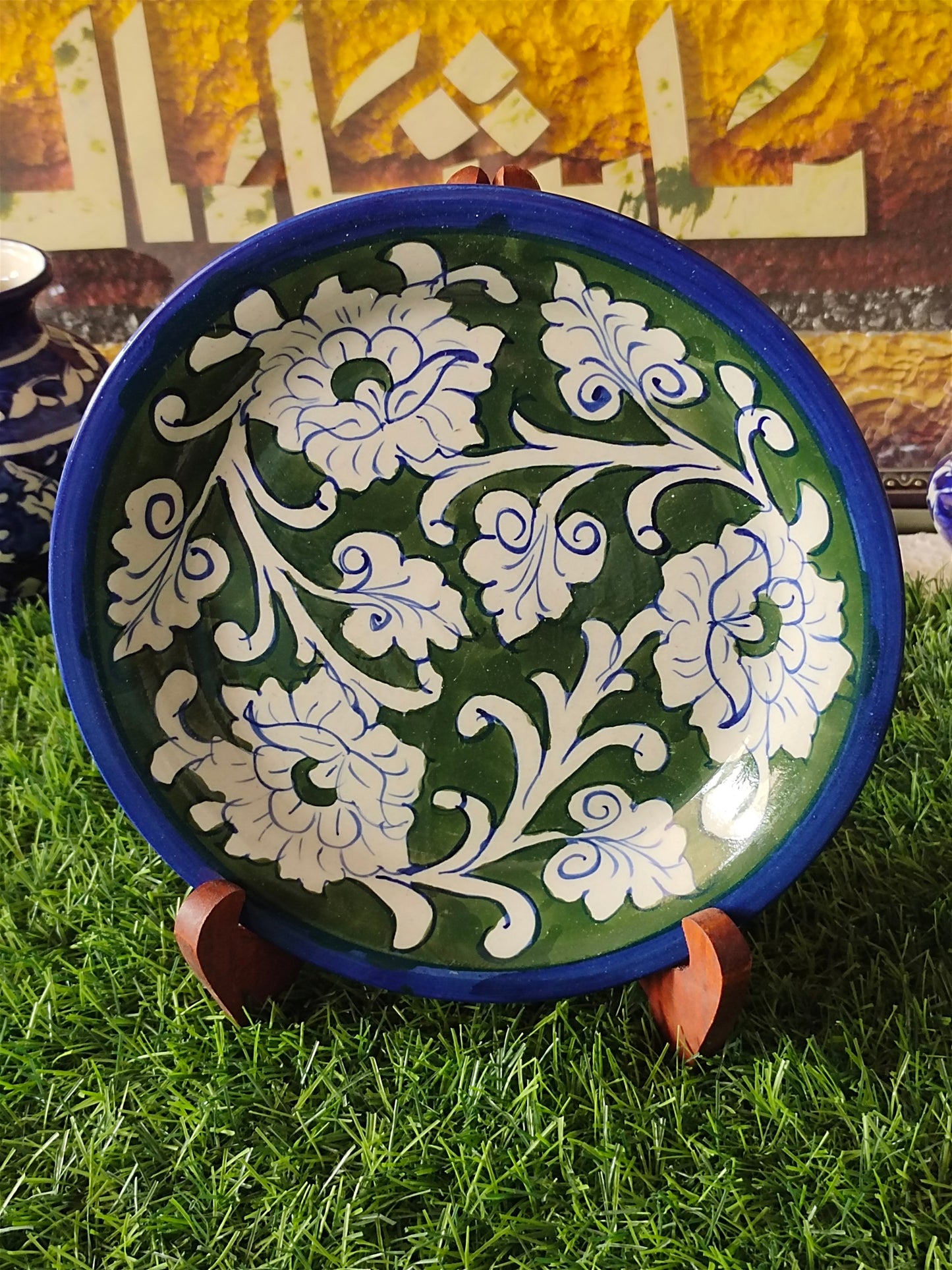 Handmade Ceramic Half Plate (Size 08 inch) | Wall Art | Wall Decor