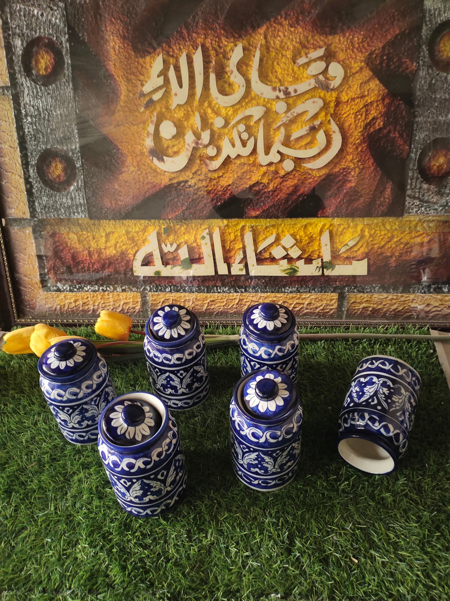 Handmade Cover Jar| Spice Jar | Pickle Jar | Size 6-7 inch approx.