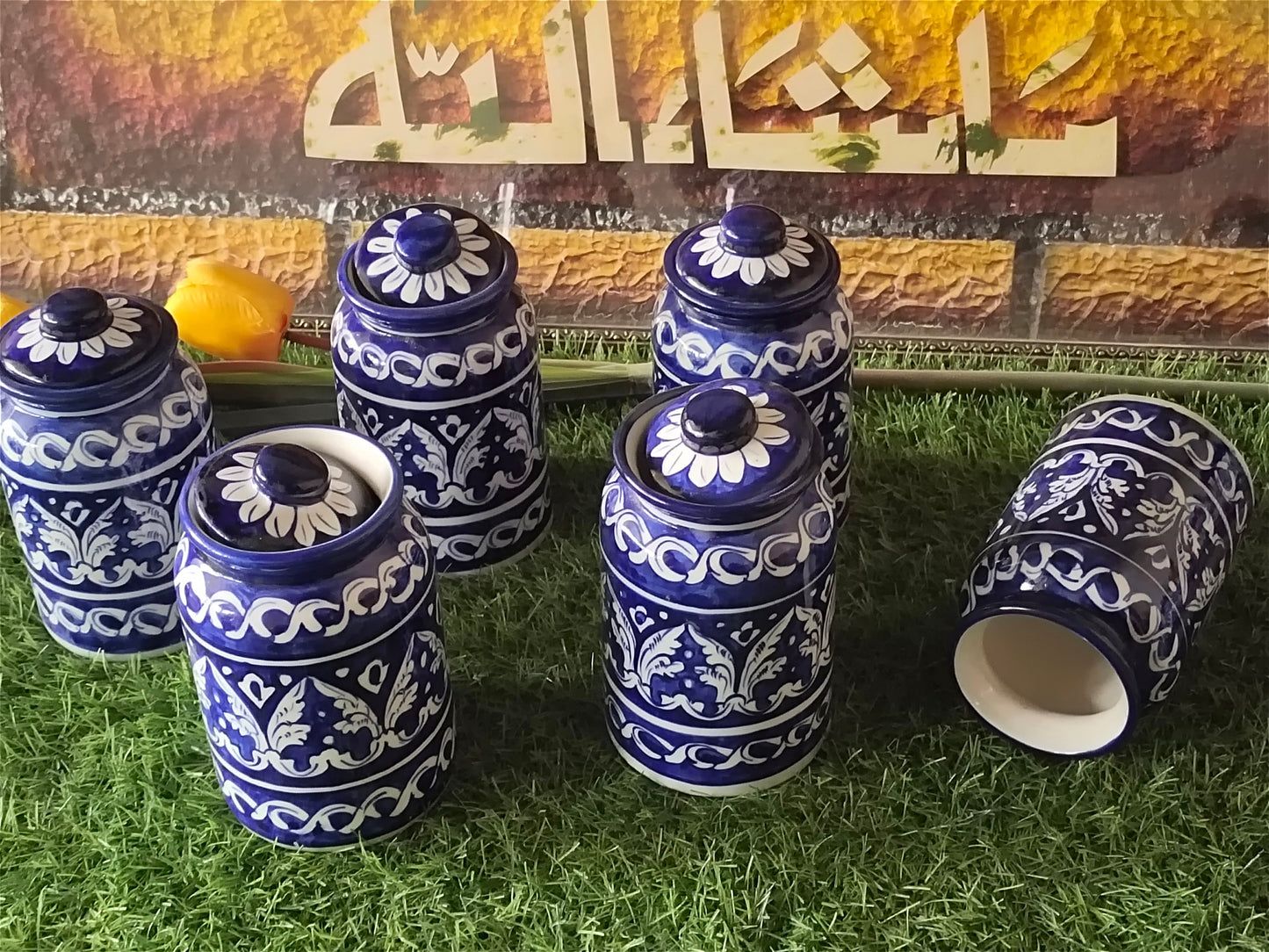 Handmade Cover Jar| Spice Jar | Pickle Jar | Size 6-7 inch approx.