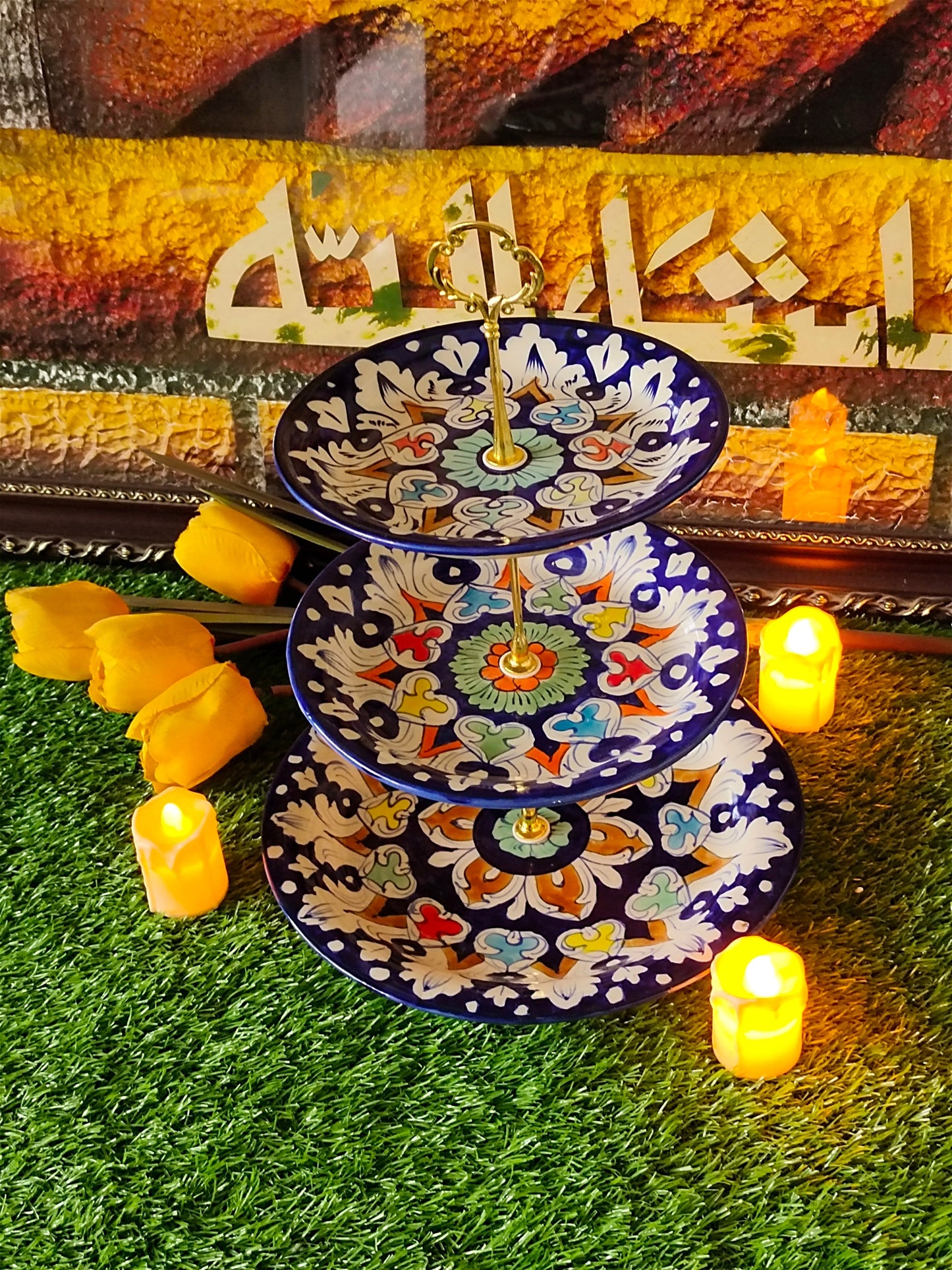Ceramic Handmade Customized 3 Tiers Cake Set