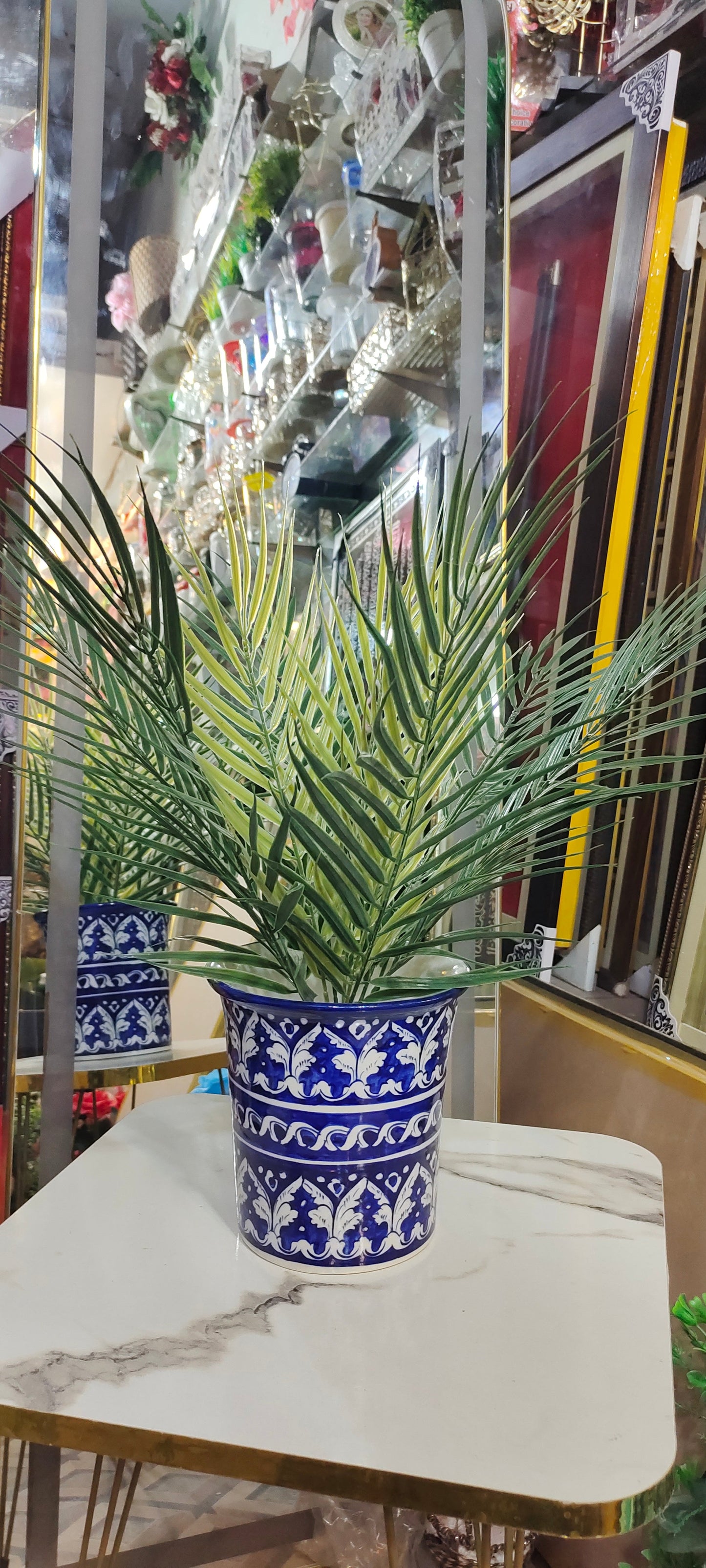 Ceramic Planter Blue Pottery Handmade |