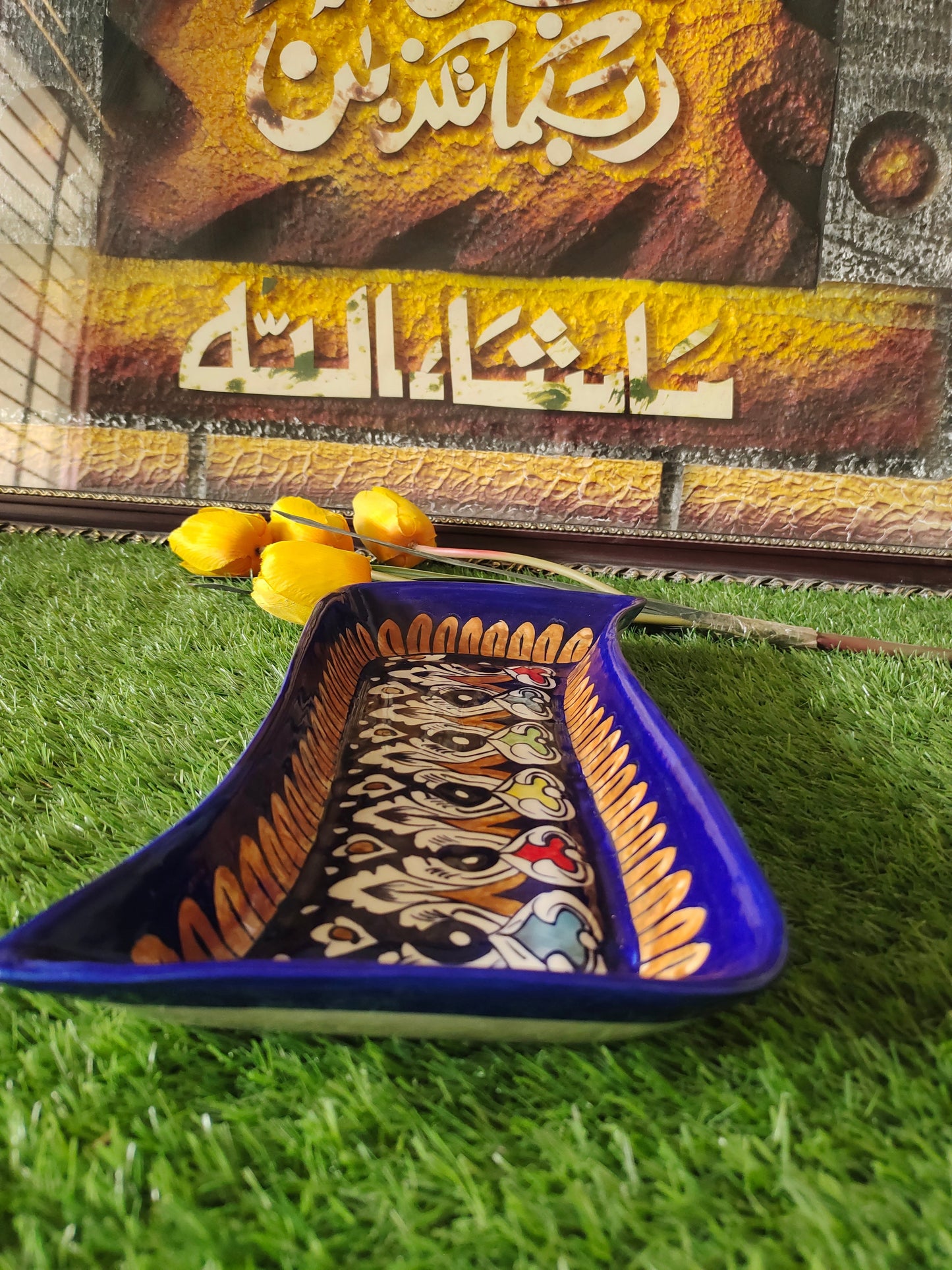 Ceramic Handmade Leaf Platter Dish | Size 12 inch