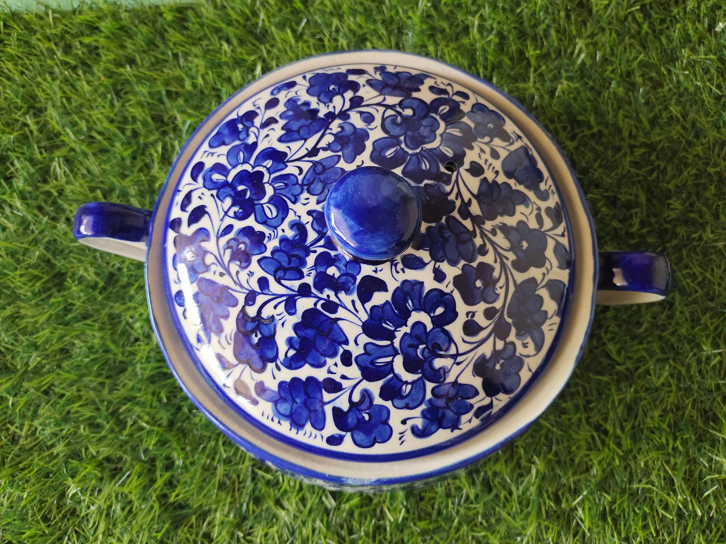 Ceramic Handmade Salan Donga With Lid Cover Size Medium 8 inch