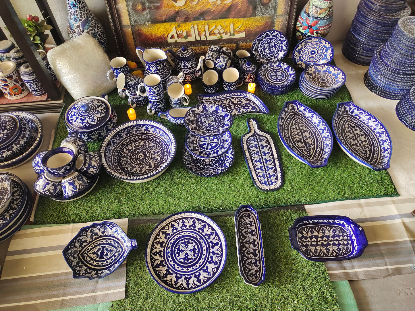 Ceramic Handmade Customized Dinner Set | 8 Men set | 75 Pcs