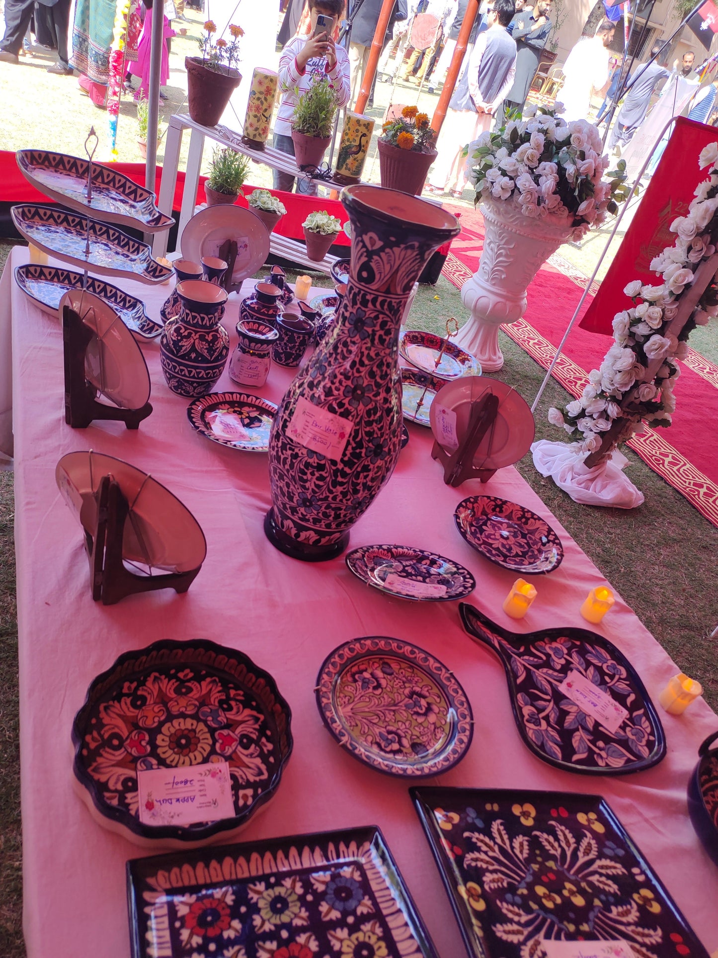 Ceramic Handmade Floor Vase | Height 20 inch