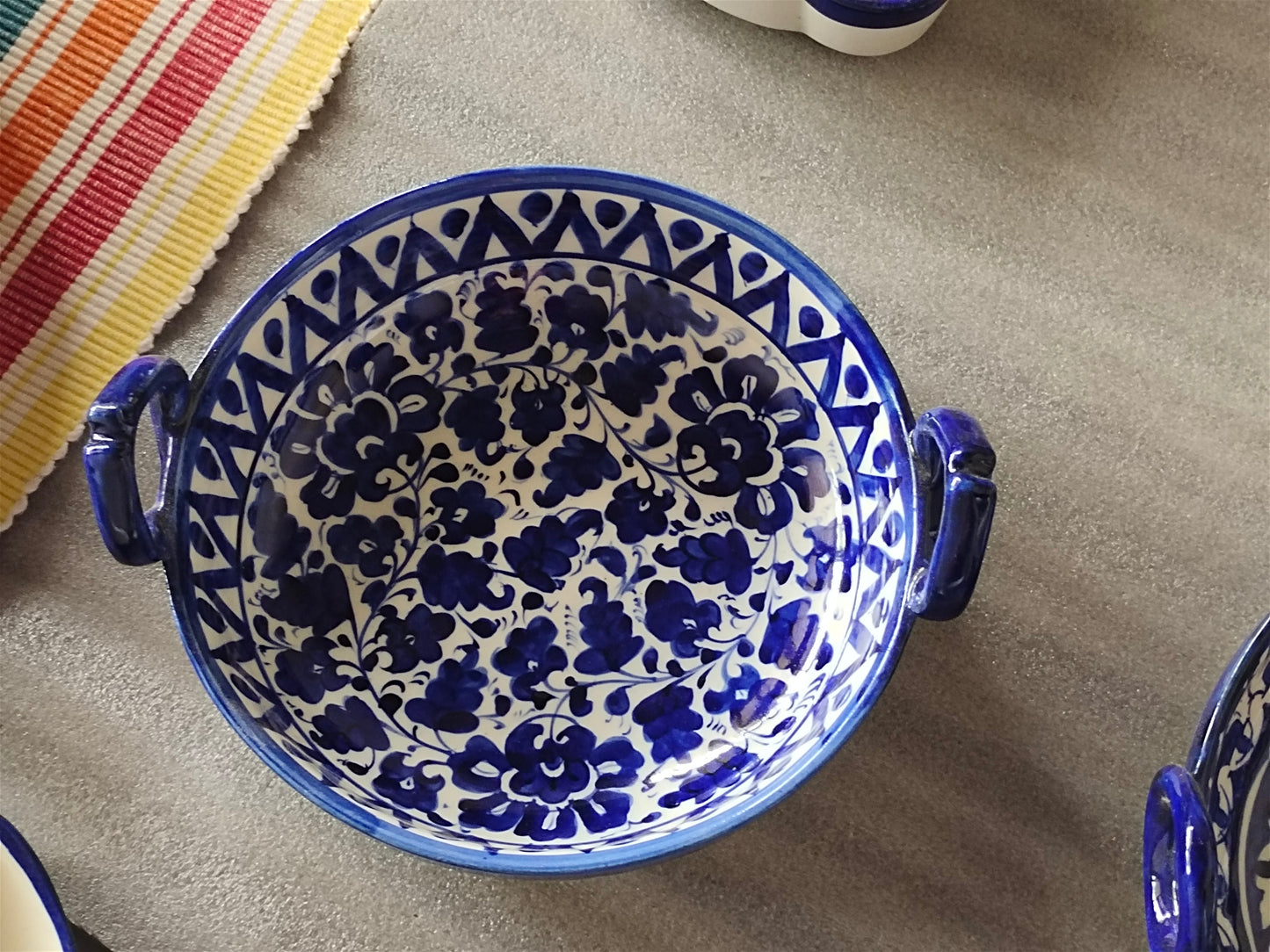 Ceramic Handmade Handle Karahi- Serena Design Customized | Serving Dish | Size 9 inch