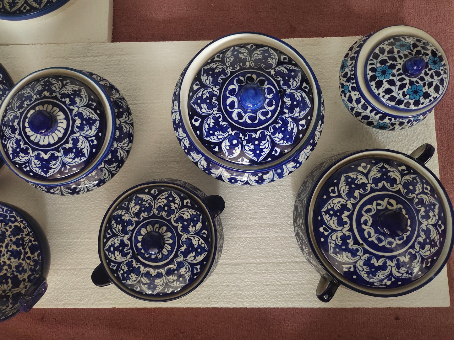 Ceramic Handmade Handies & Pots with Cover - Large Size 8 inch