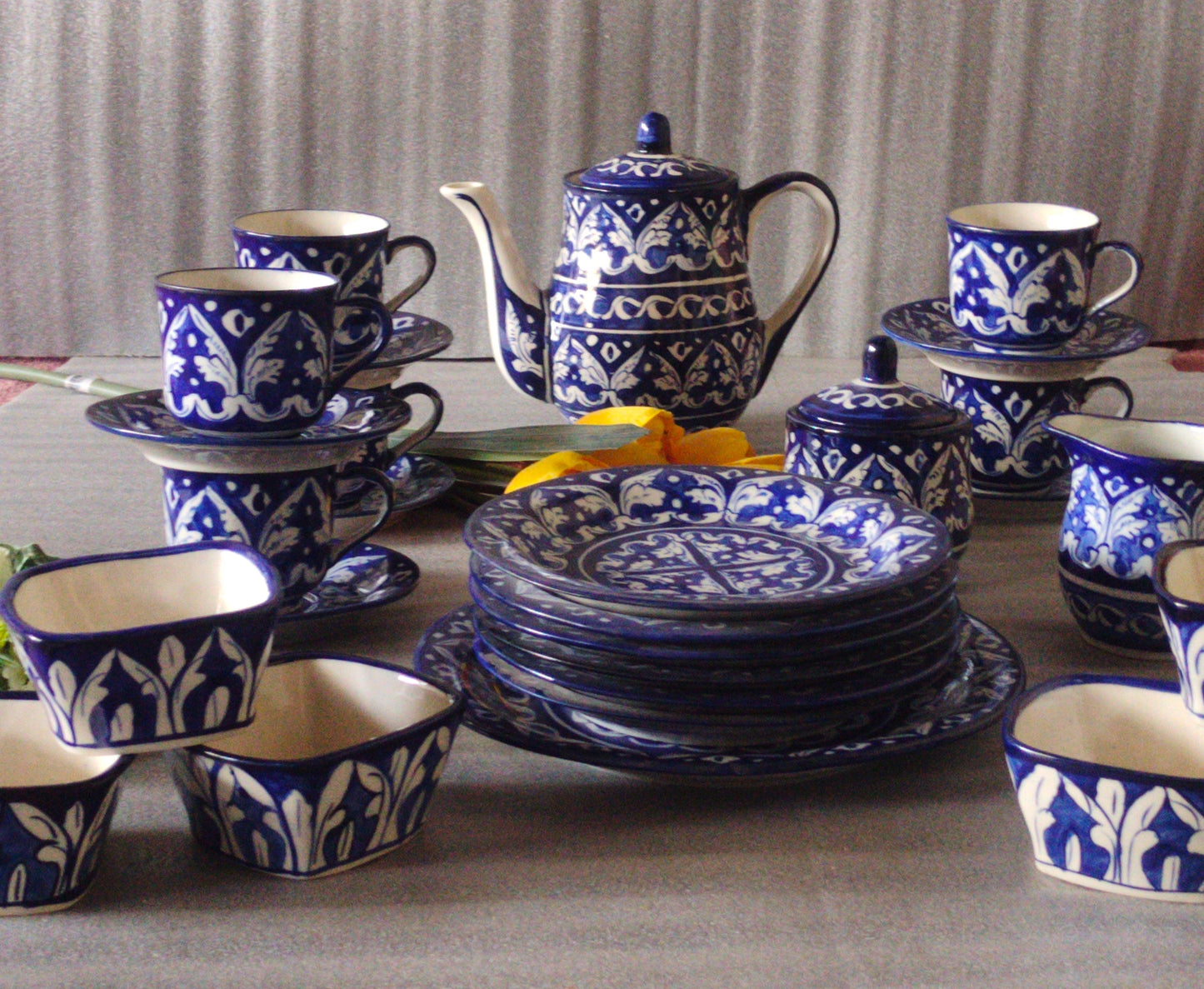 Ceramic Handmade Customized Pottery Breakfast set | Nashta Set | Ceramic Tea set | Side plates | Unique gift for coffee lover |purchase as a set