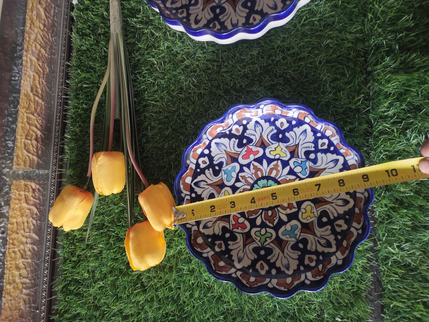 Handmade Ceramic Apple Dishes 3 pcs set