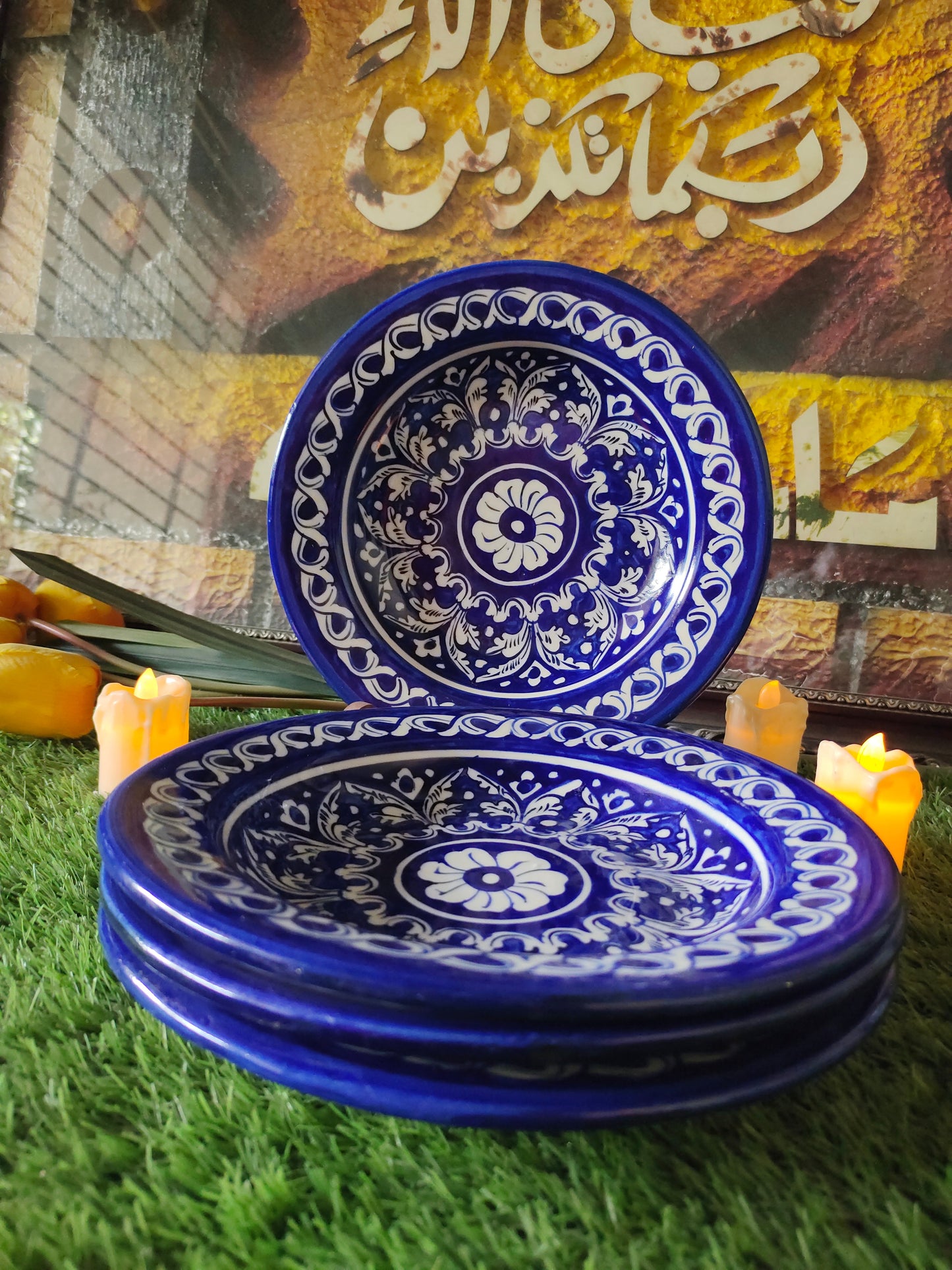 Ceramic Handmade Deep Plates | Size 09 inch | Design Ghauri