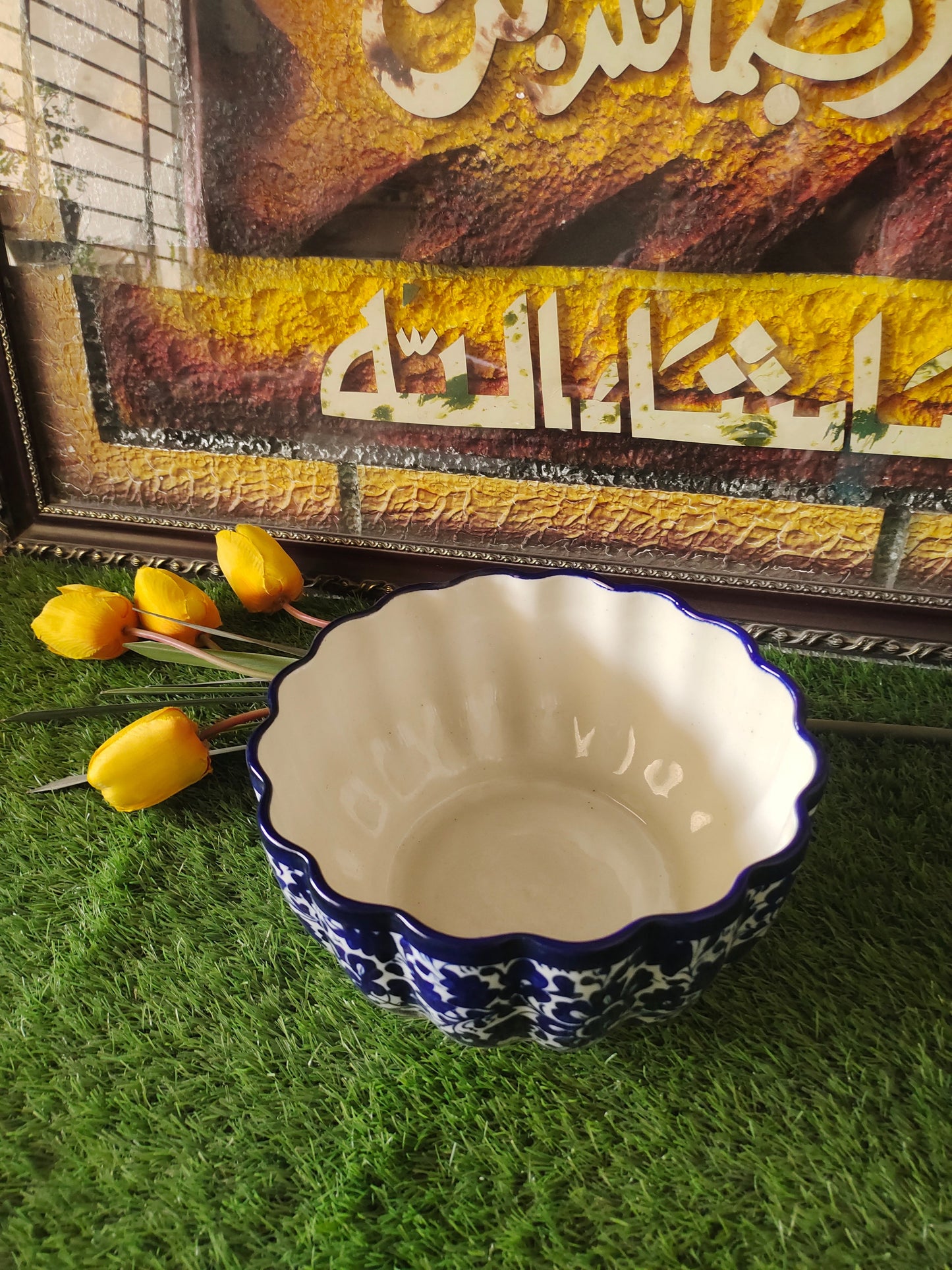Ceramic Handmade Beautiful Serina Bowl Large size 10 inch & Deep 6 inch