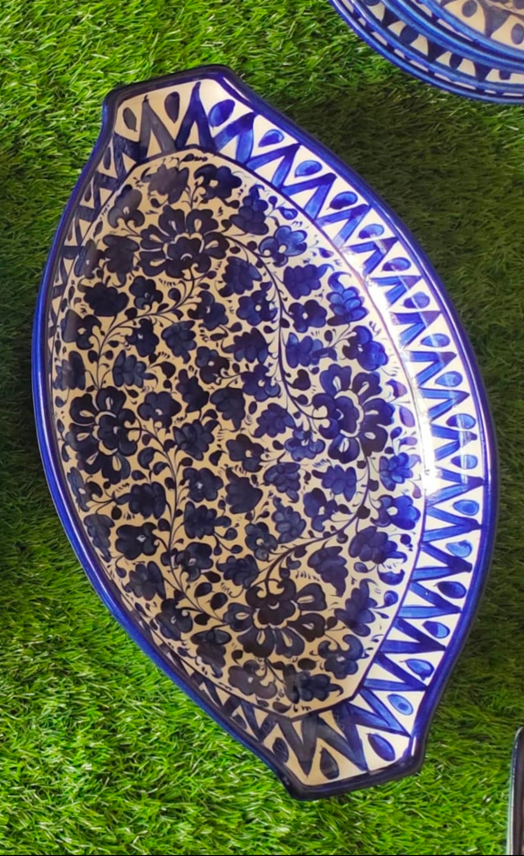 Ceramic Handmade Rice Platter Dish | Size 16 inch