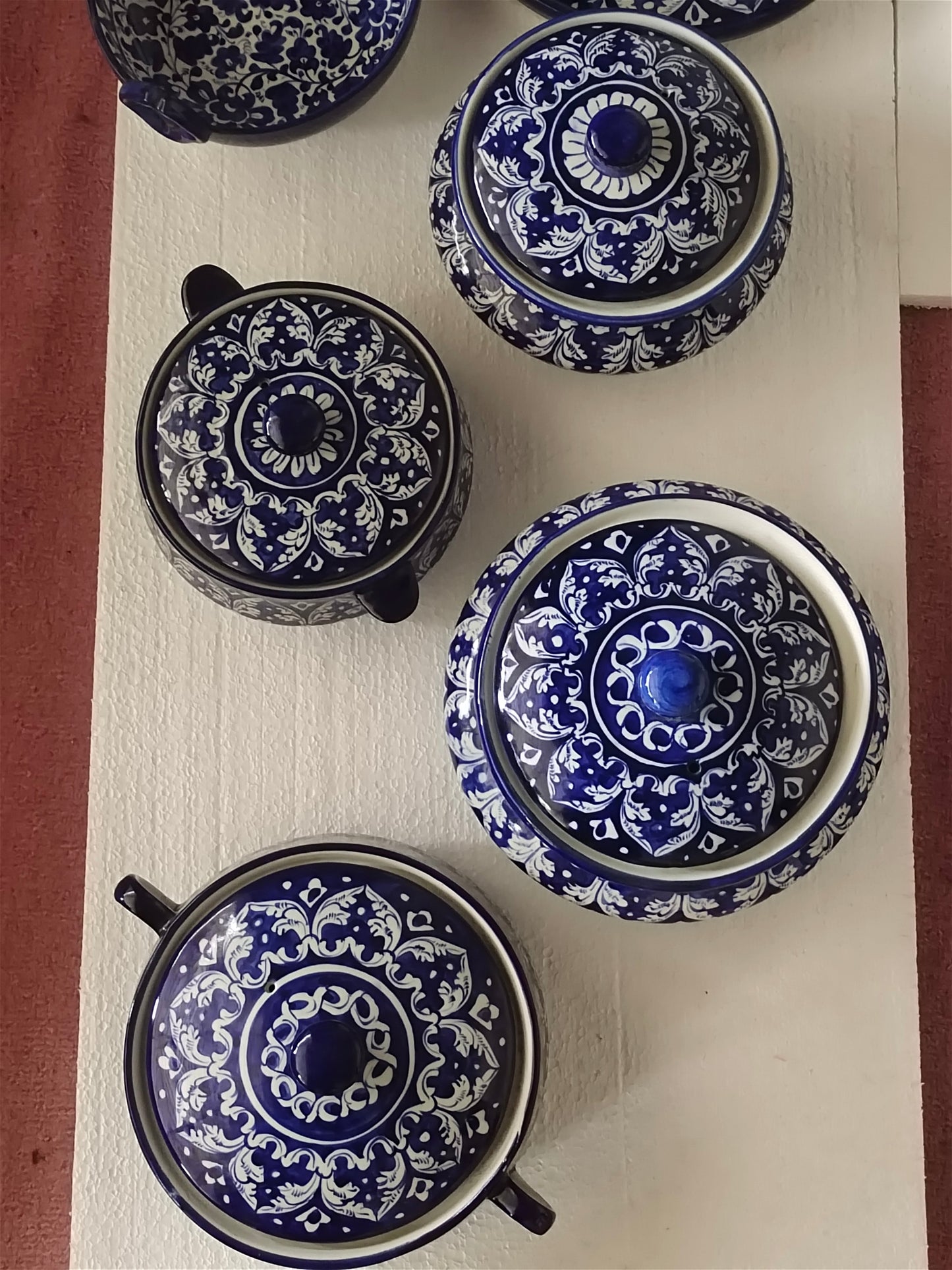 Ceramic Handmade Handies & Pots with Cover - Large Size 8 inch