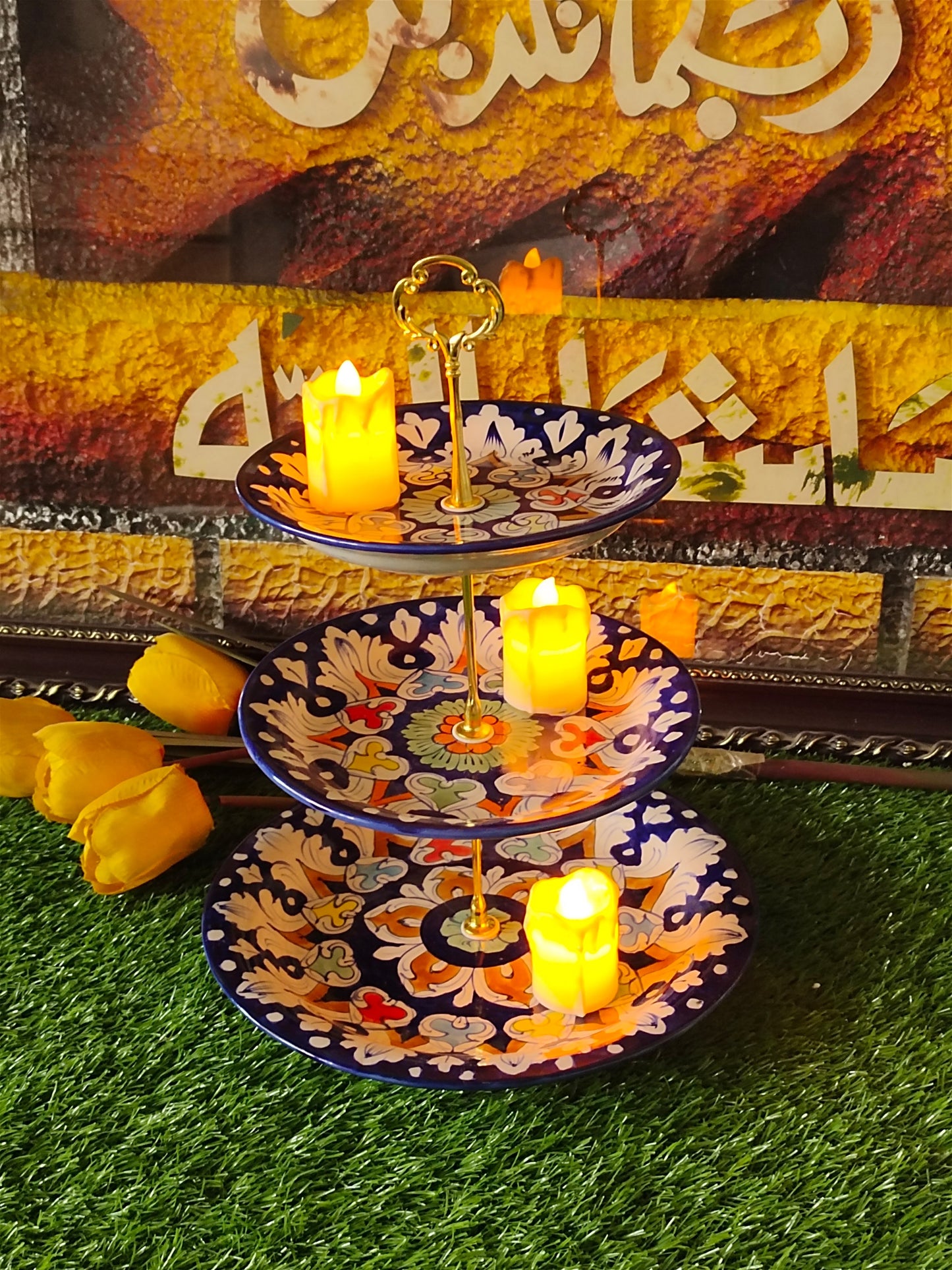 Ceramic Handmade Customized 3 Tiers Cake Set