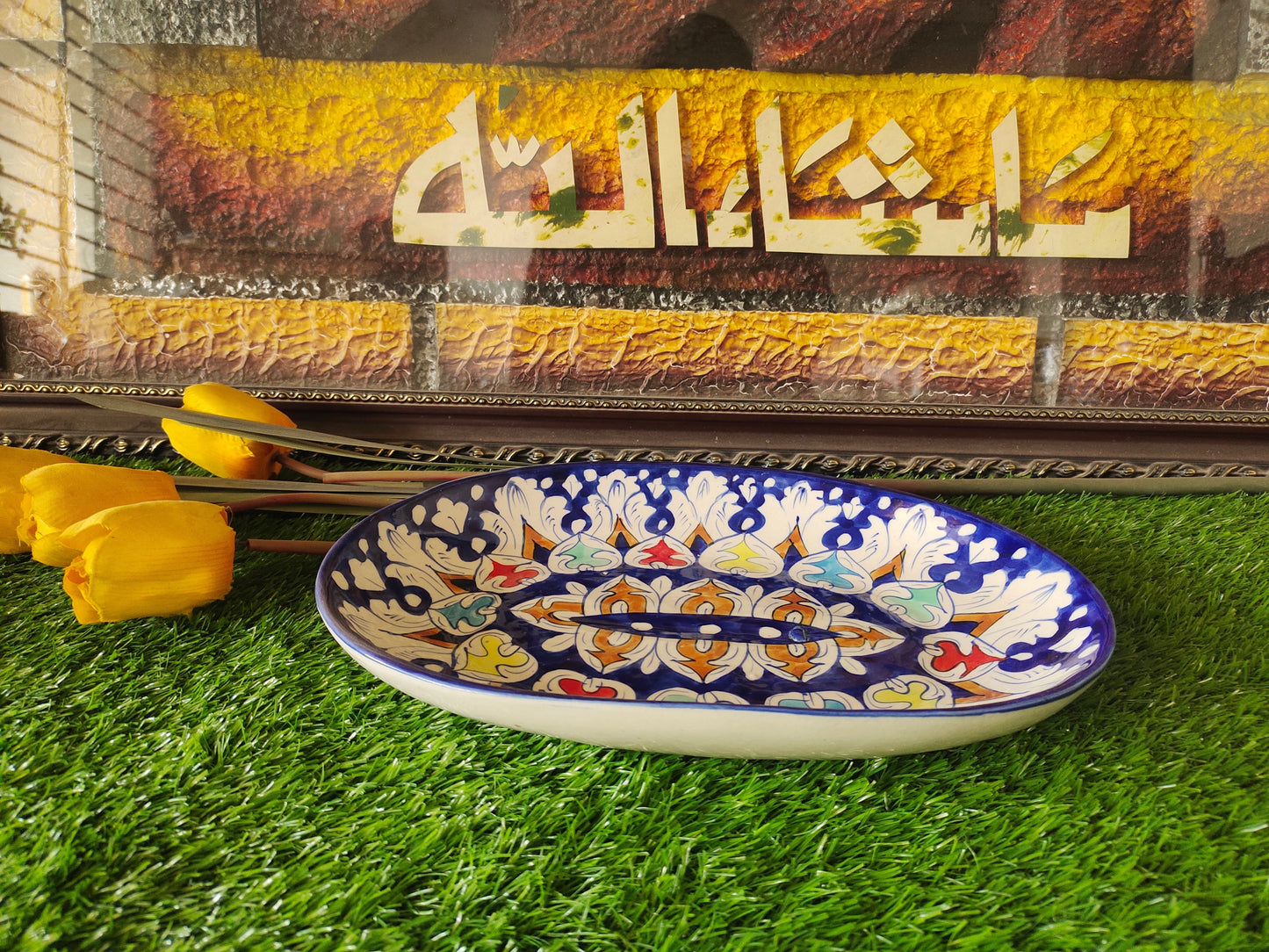 Ceramic Handmade Rice Dish Platter Size 12 inch