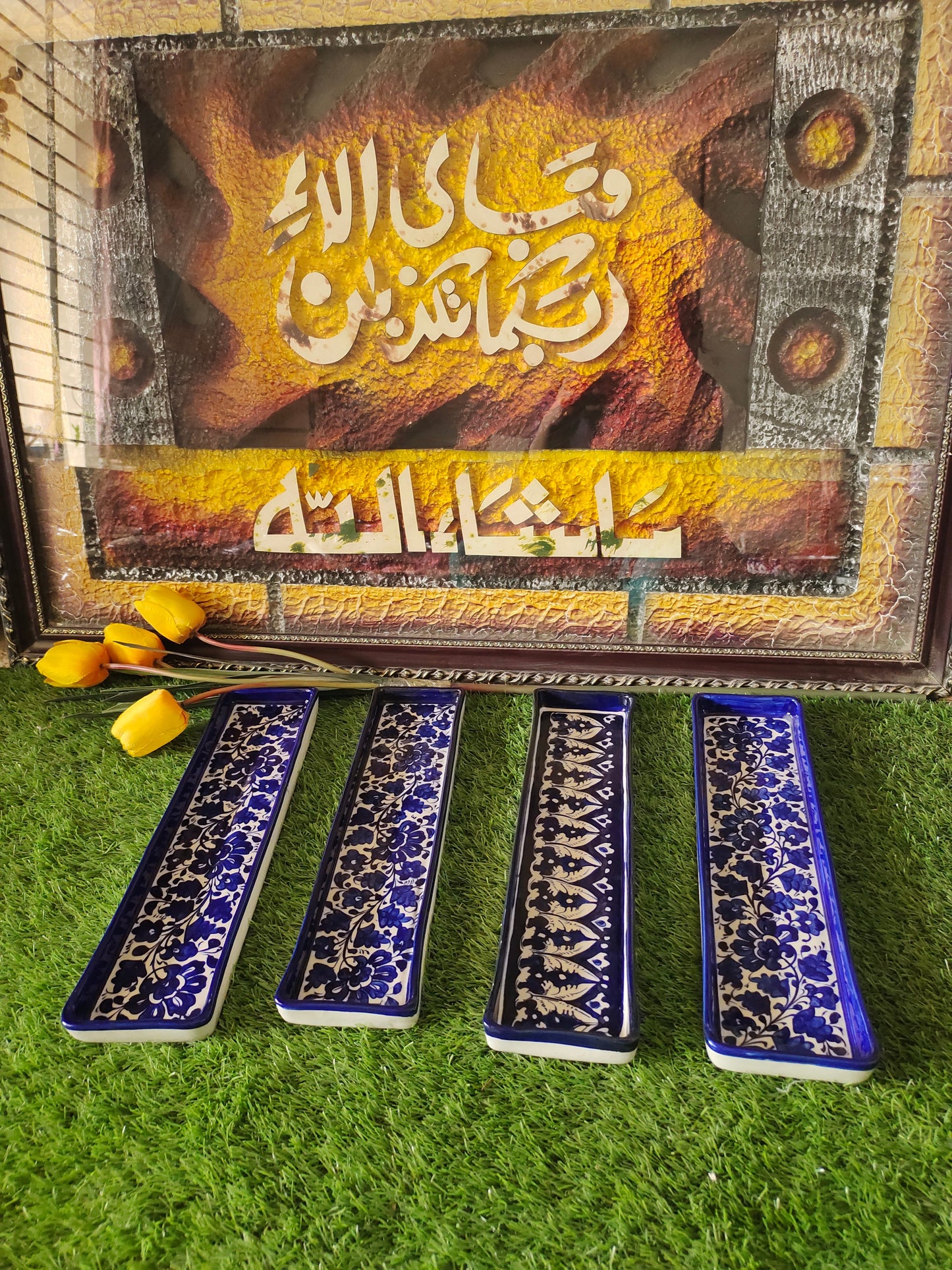 Ceramic Handmade Kabab Dish Long | Size 15 inch