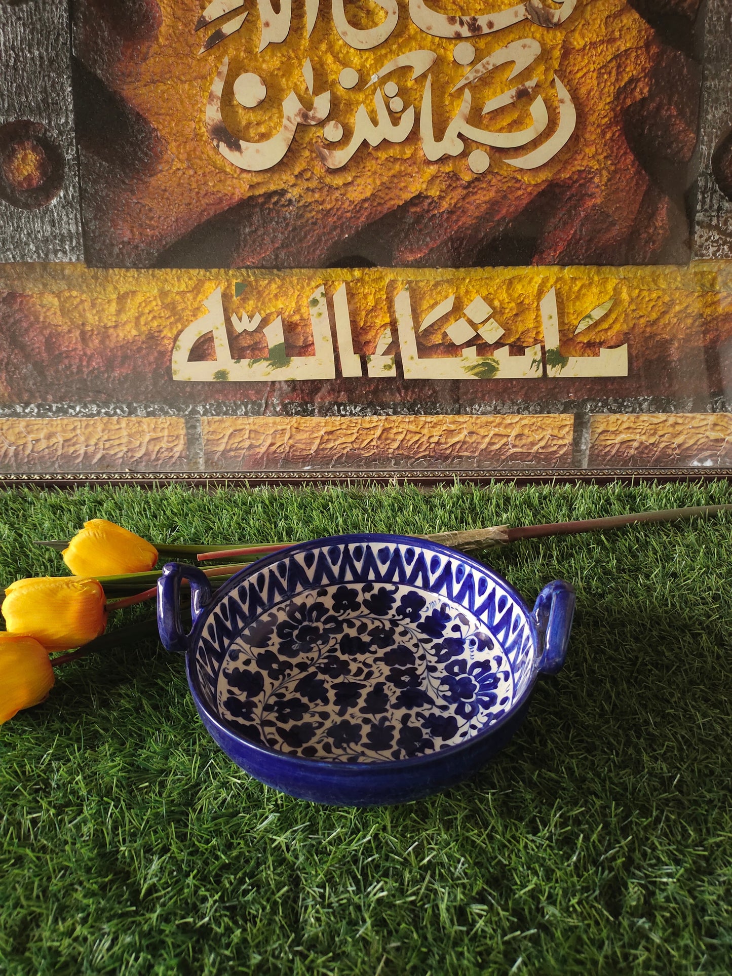 Ceramic Handmade Handle Karahi- Serena Design Customized | Serving Dish | Size 9 inch