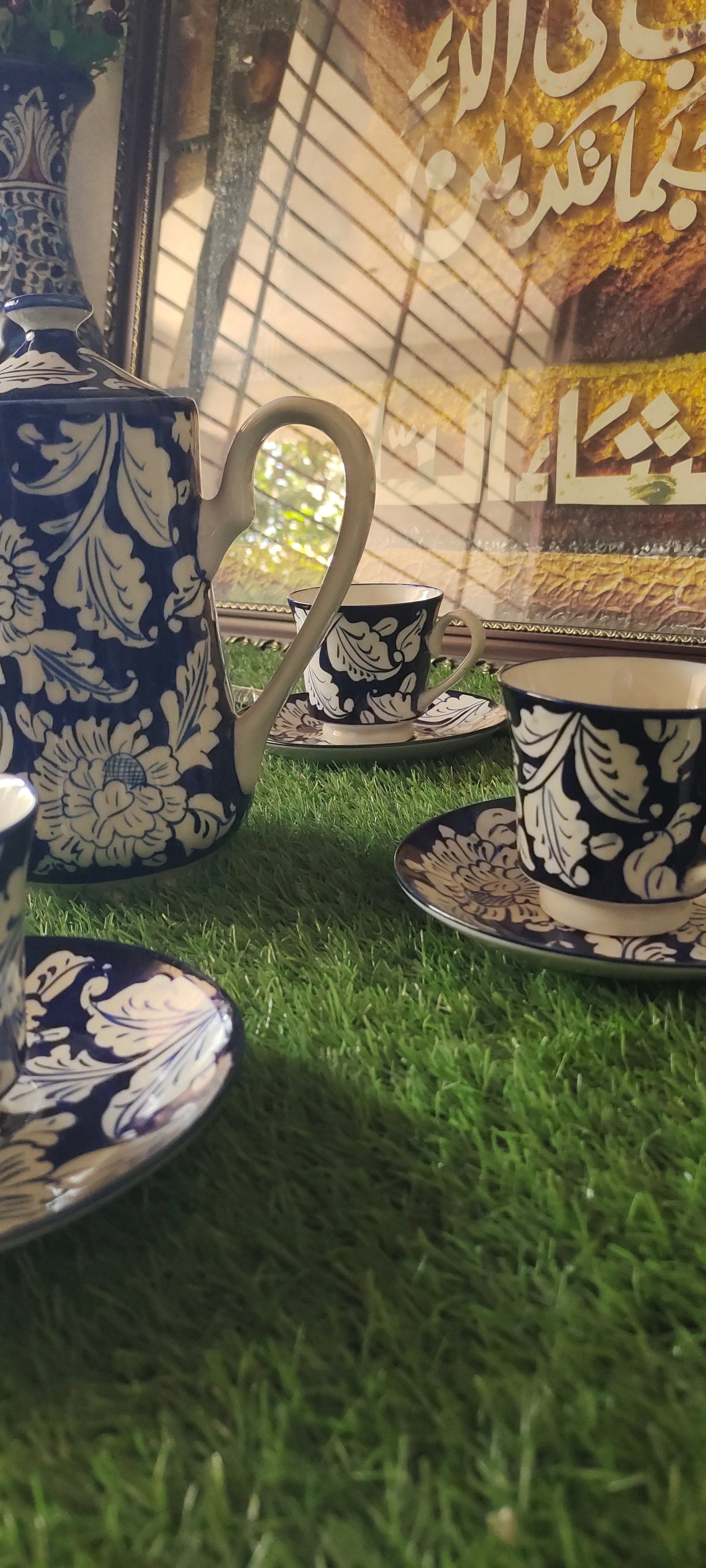 Ceramic Handmade Kahwa Set Complete | 13 Pcs |
