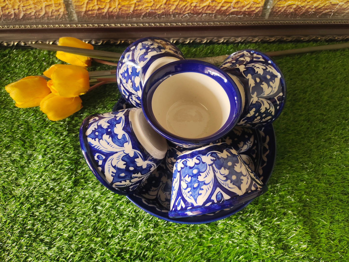 Ceramic Handmade Serving Bowls Set | Dessert Bowls Set | Soup Set | Qty 7 Pcs