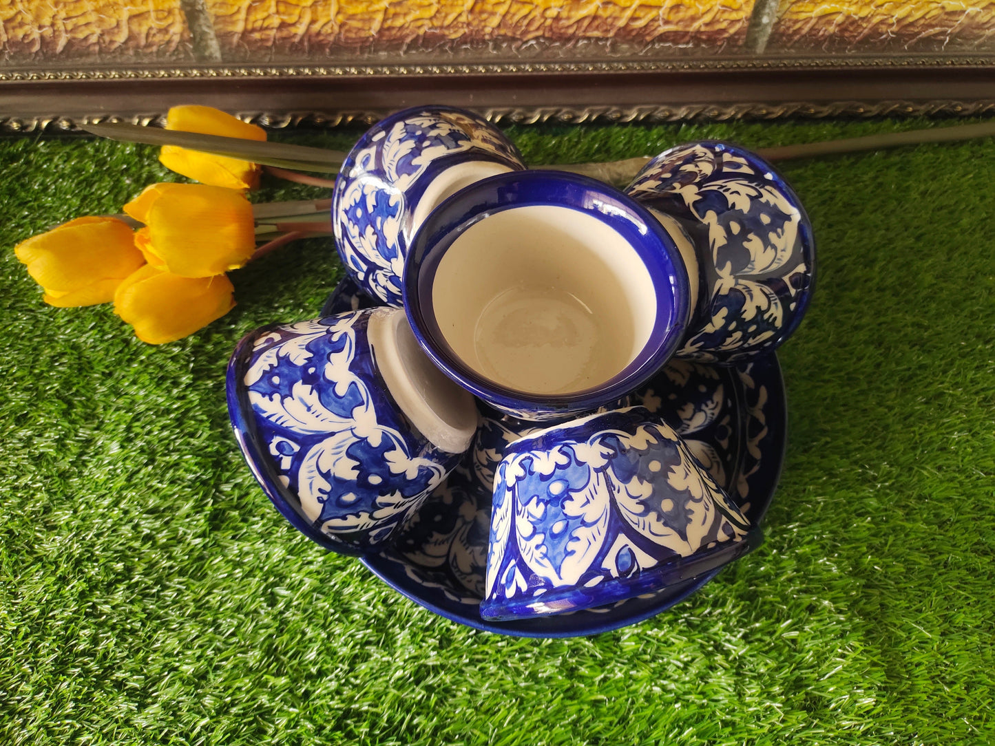 Ceramic Handmade Serving Bowls Set | Dessert Bowls Set | Soup Set | Qty 7 Pcs