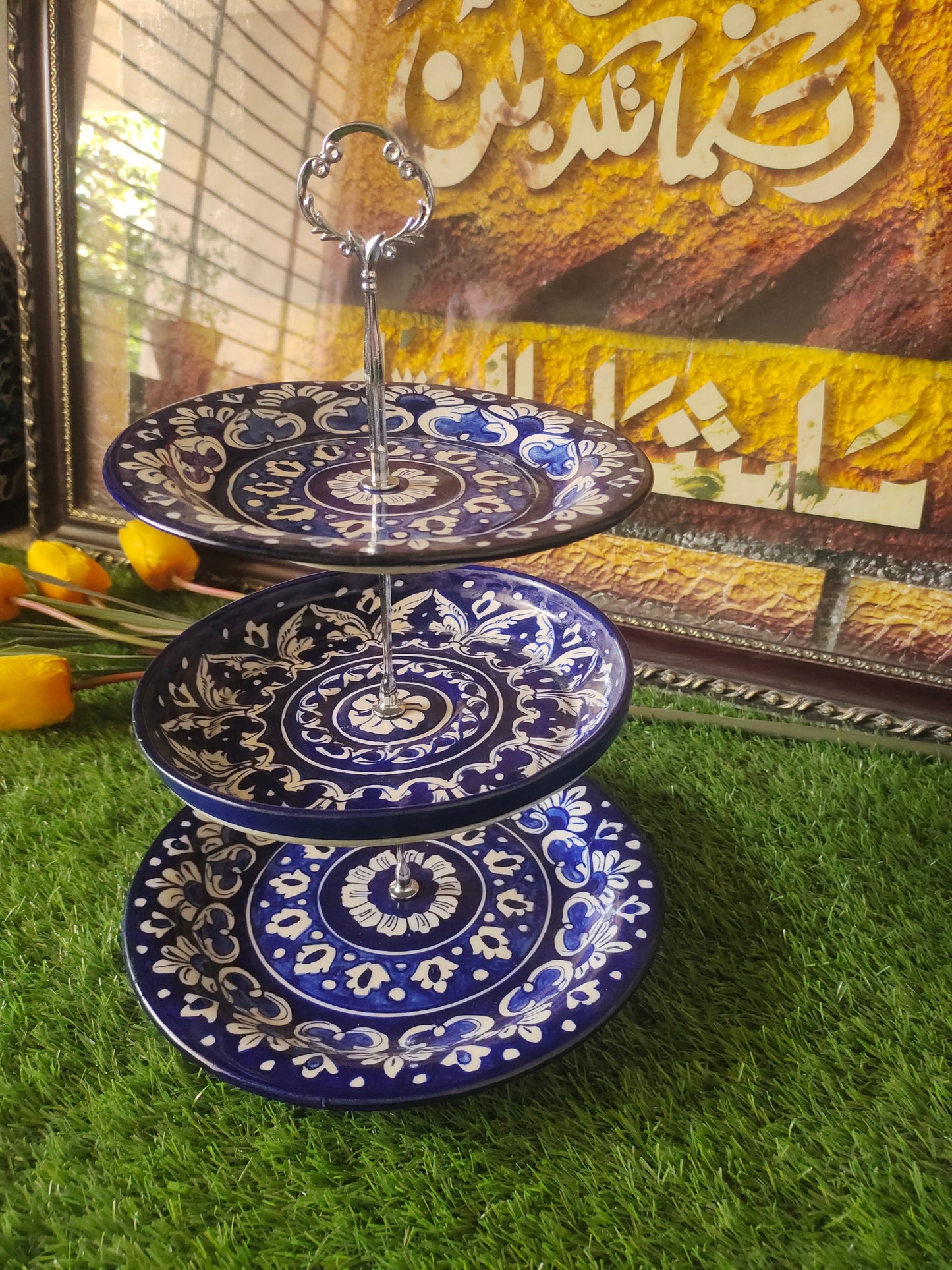 Ceramic Handmade 3 Tires Cake Set | Organizer |