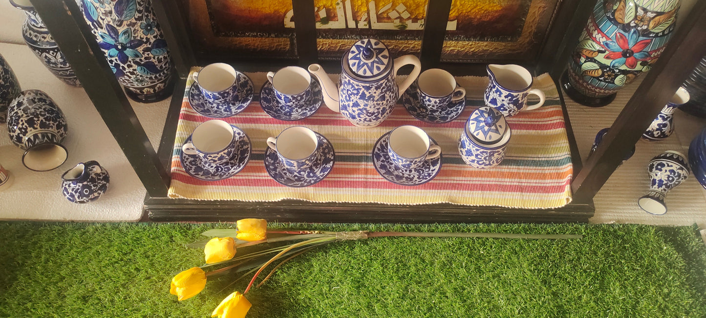 Handmade Ceramic Tea Set | Quantity 15 pcs | Serena Design