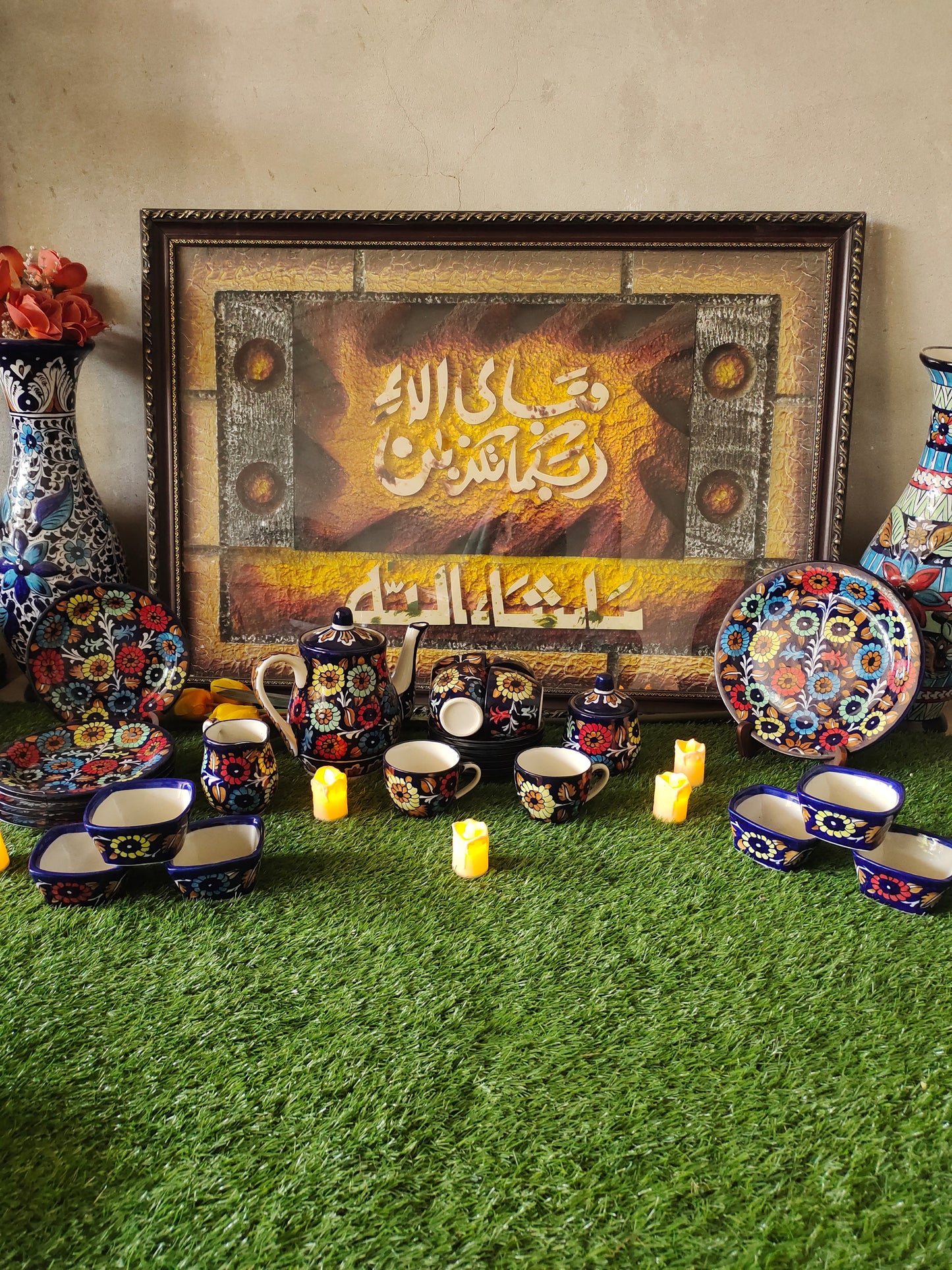 Ceramic Handmade Breakfast set | Nashta Set | J Design | Qty 28 Pcs
