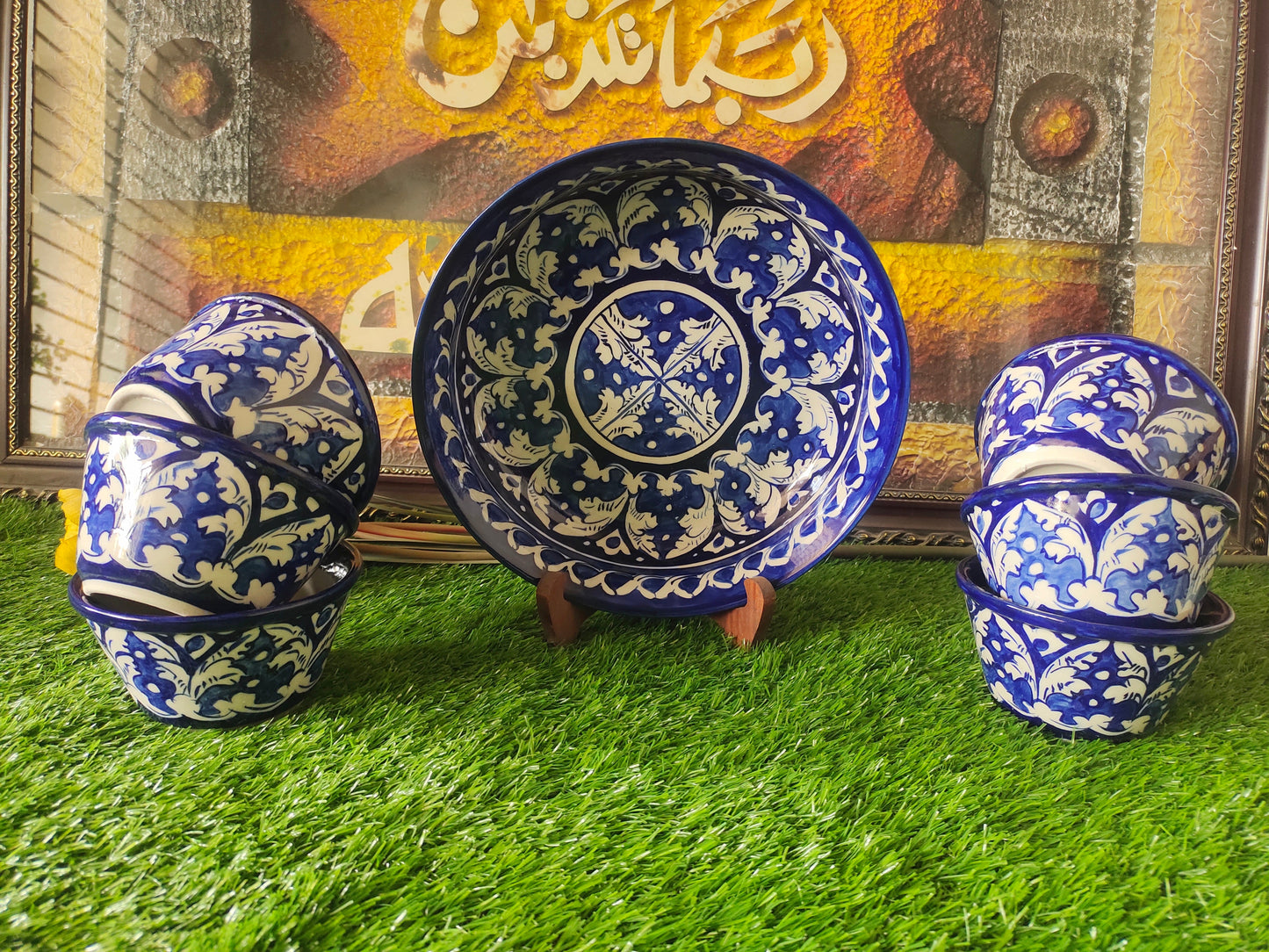 Ceramic Handmade Serving Bowls Set | Dessert Bowls Set | Soup Set | Qty 7 Pcs