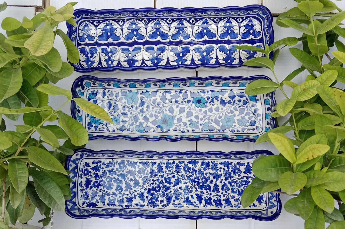 Ceramic Handmade Kabab Dish platter | Size 15 inch