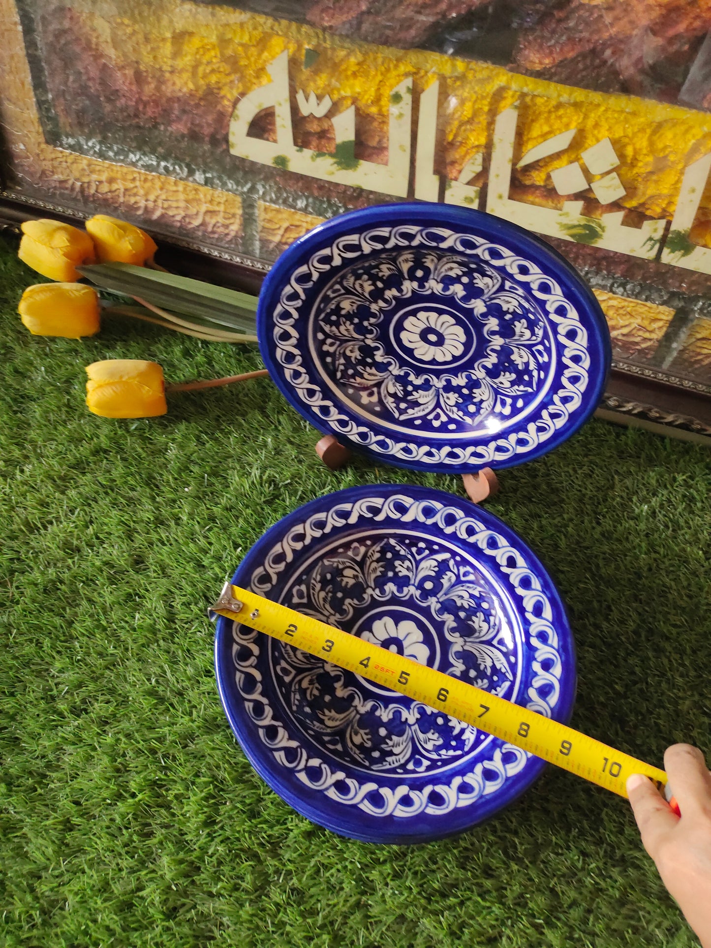 Ceramic Handmade Deep Plates | Size 09 inch | Design Ghauri