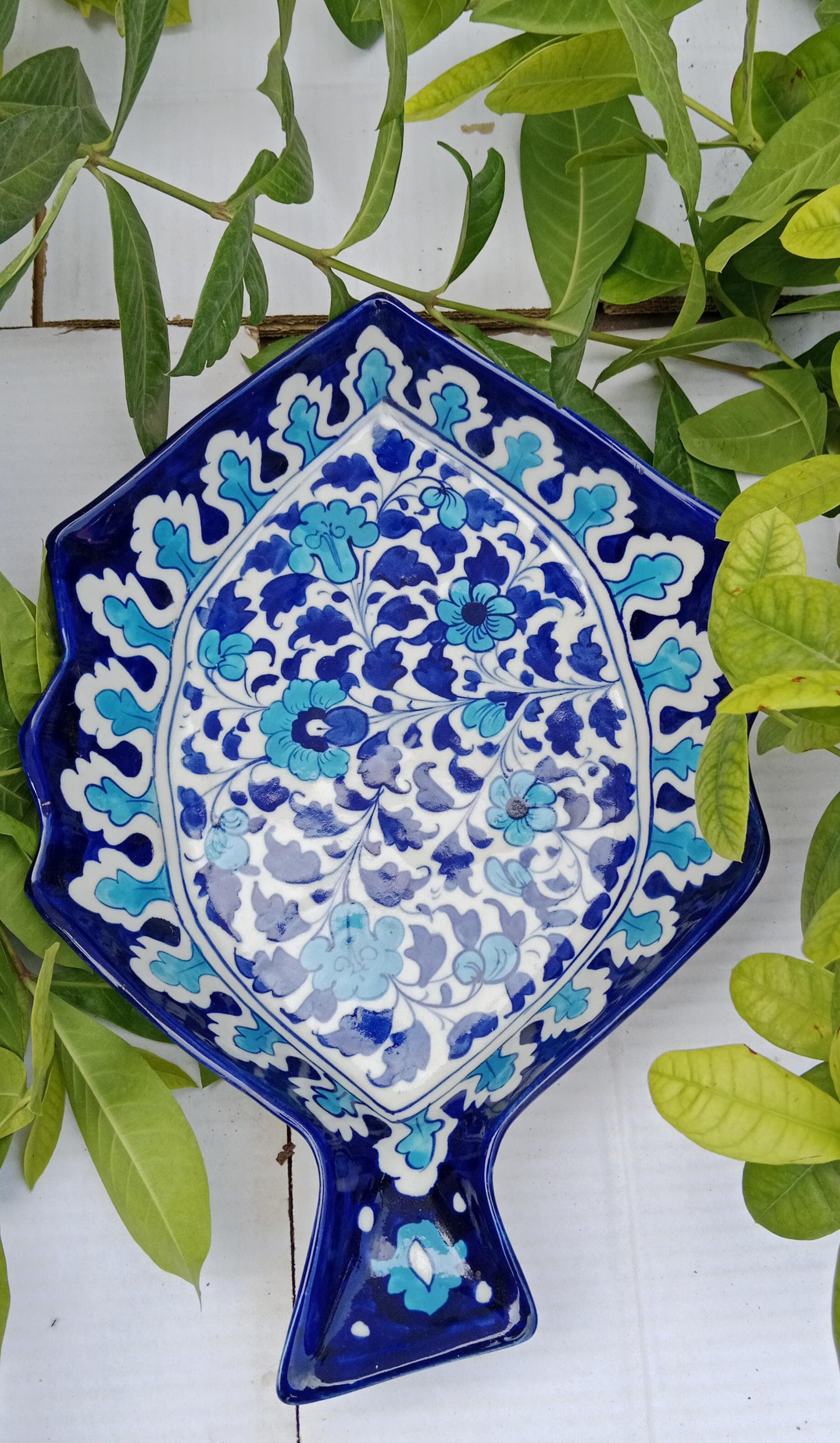 Ceramic Handmade Fish Platter size 14 inch