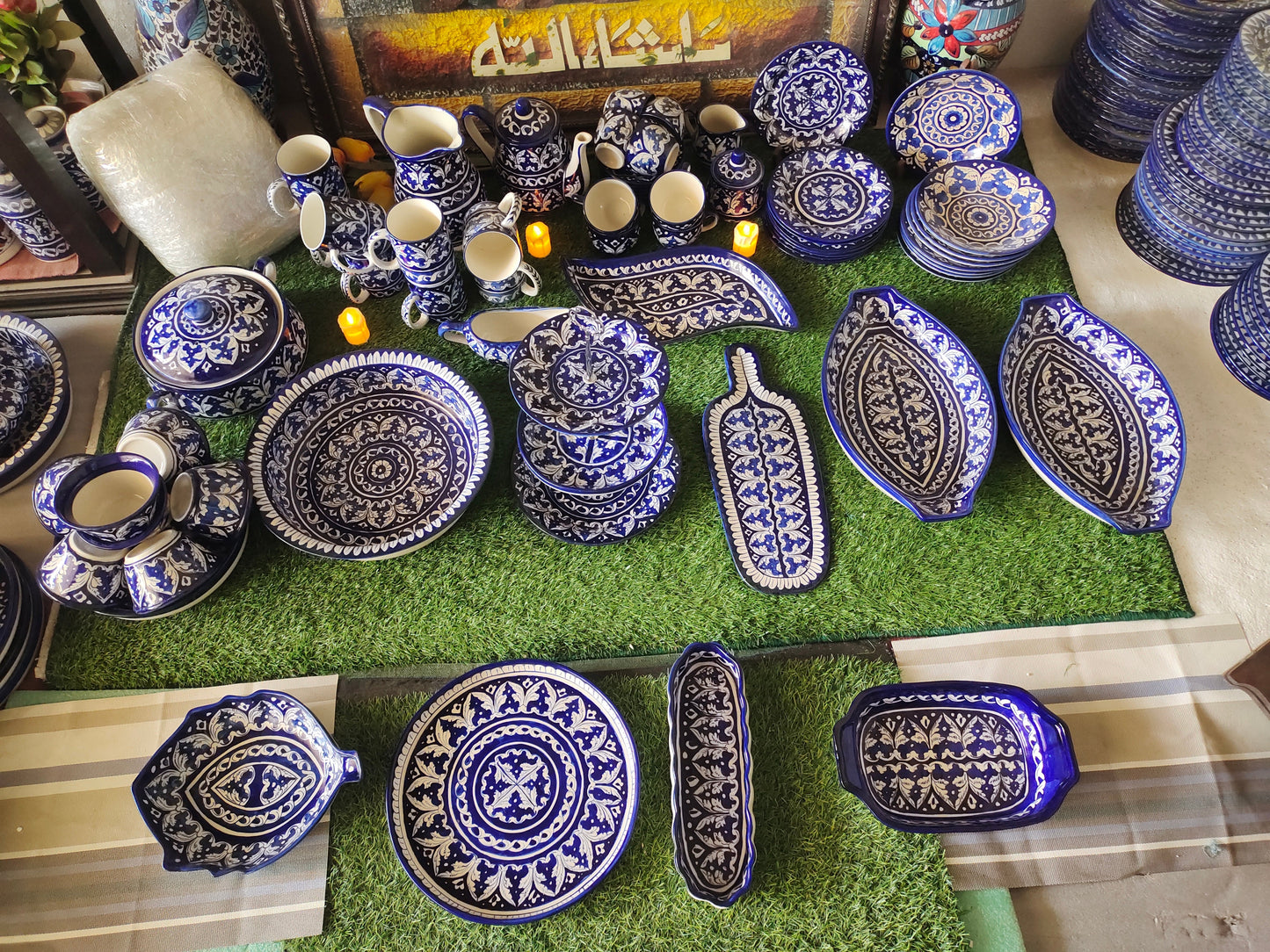 Ceramic Handmade Customized Dinner Set | 8 Men set | 75 Pcs