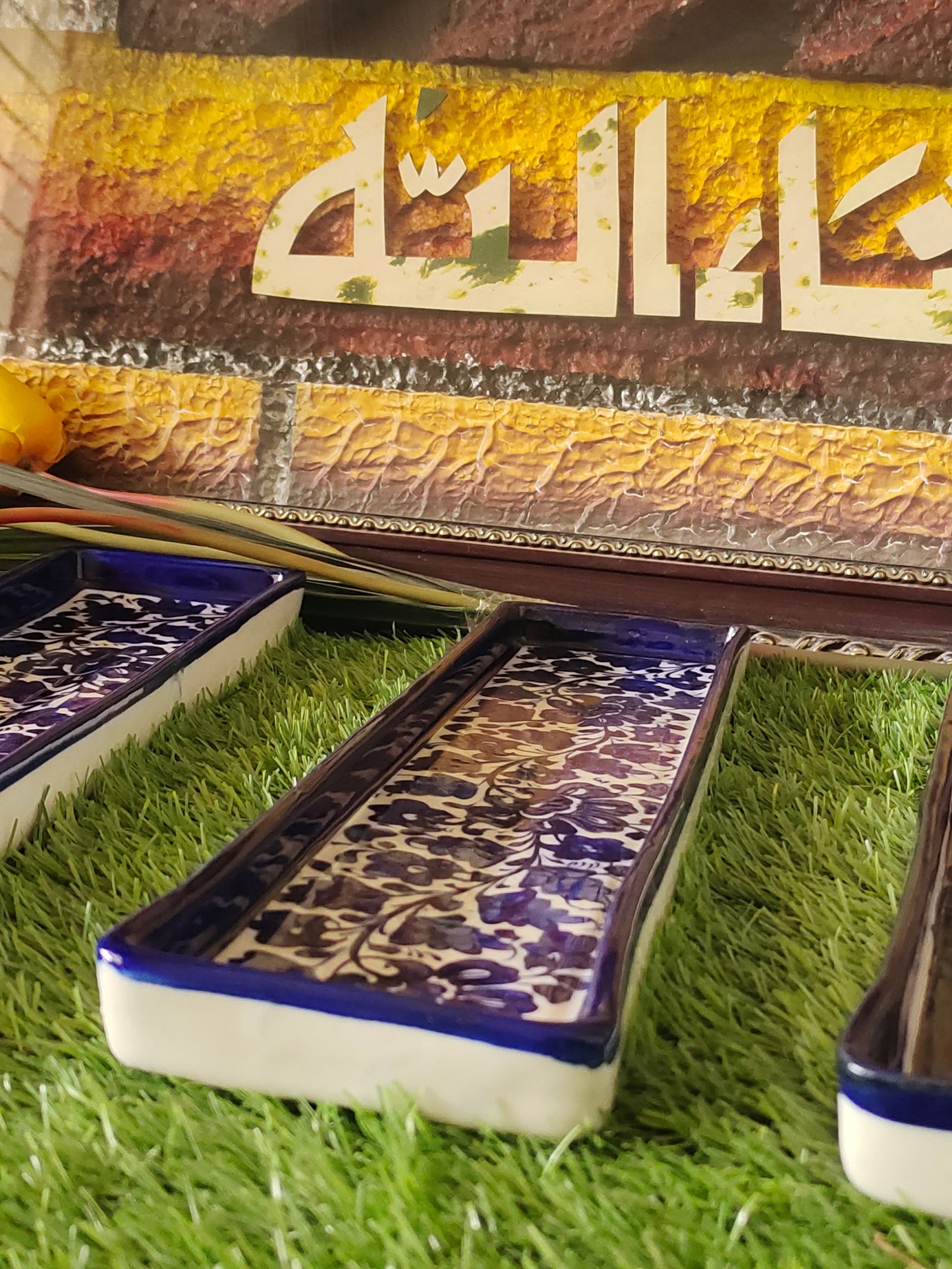 Ceramic Handmade Kabab Dish Long | Size 15 inch