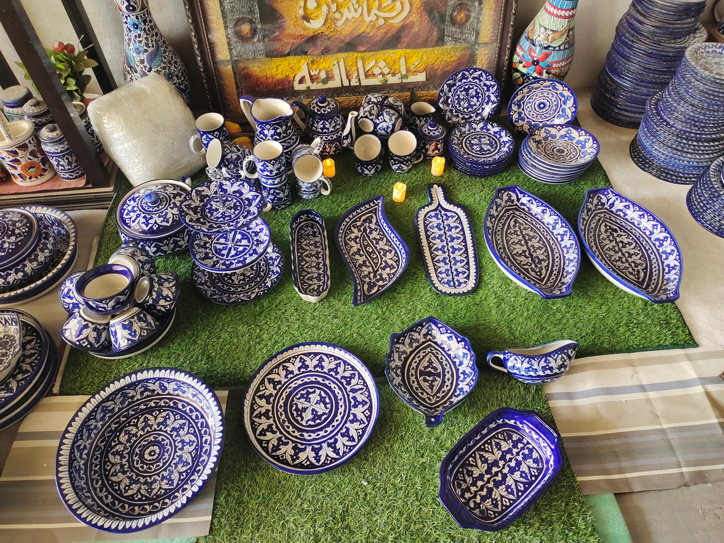 Ceramic Handmade Customized Dinner Set | 8 Men set | 75 Pcs