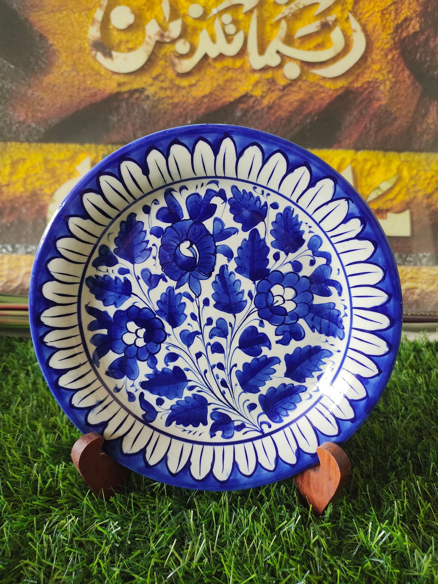 Ceramic Handmade Half Plate | Size 8 inch